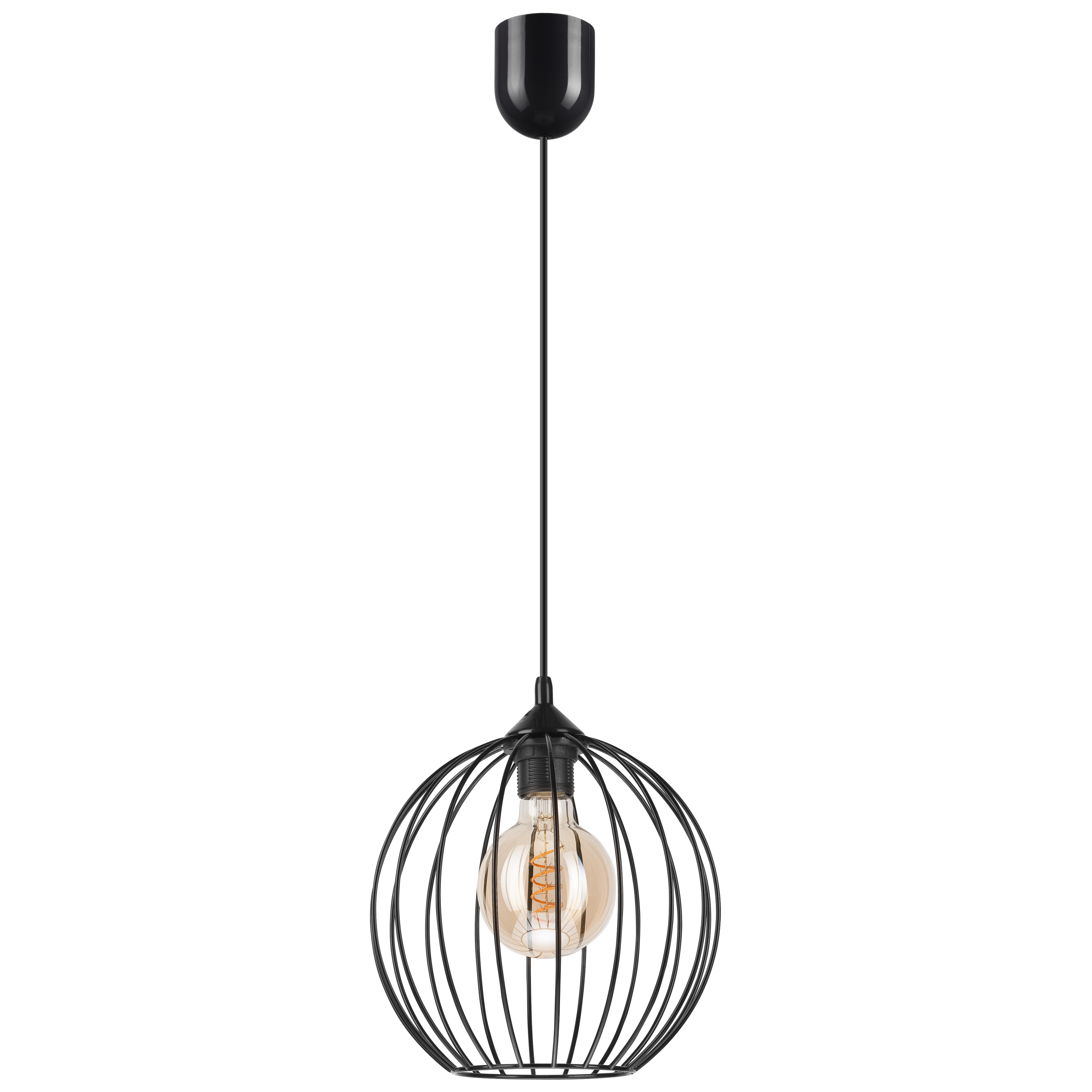 Lampa wisząca Zoya czarna E27 Lamkur
