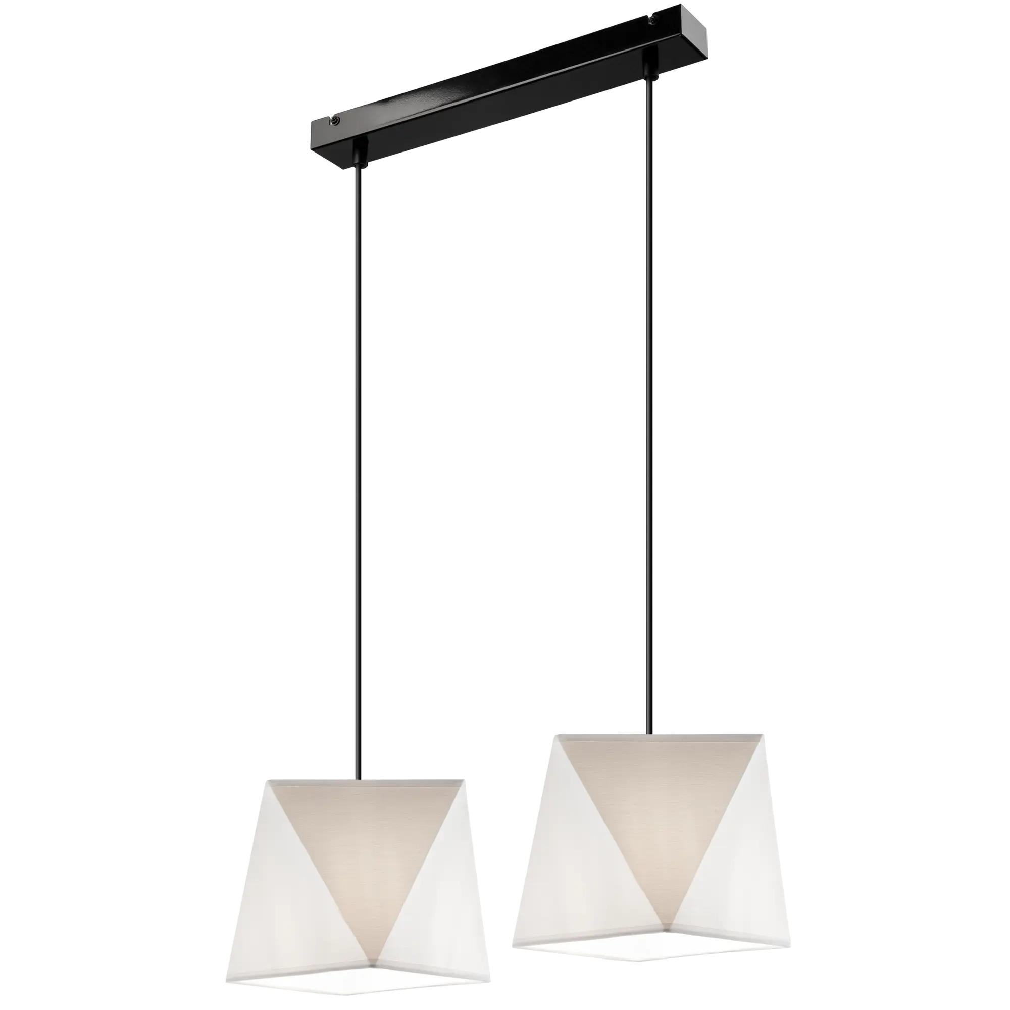 Lampa wisząca Carla czarno-biała 2 x E27 Lamkur