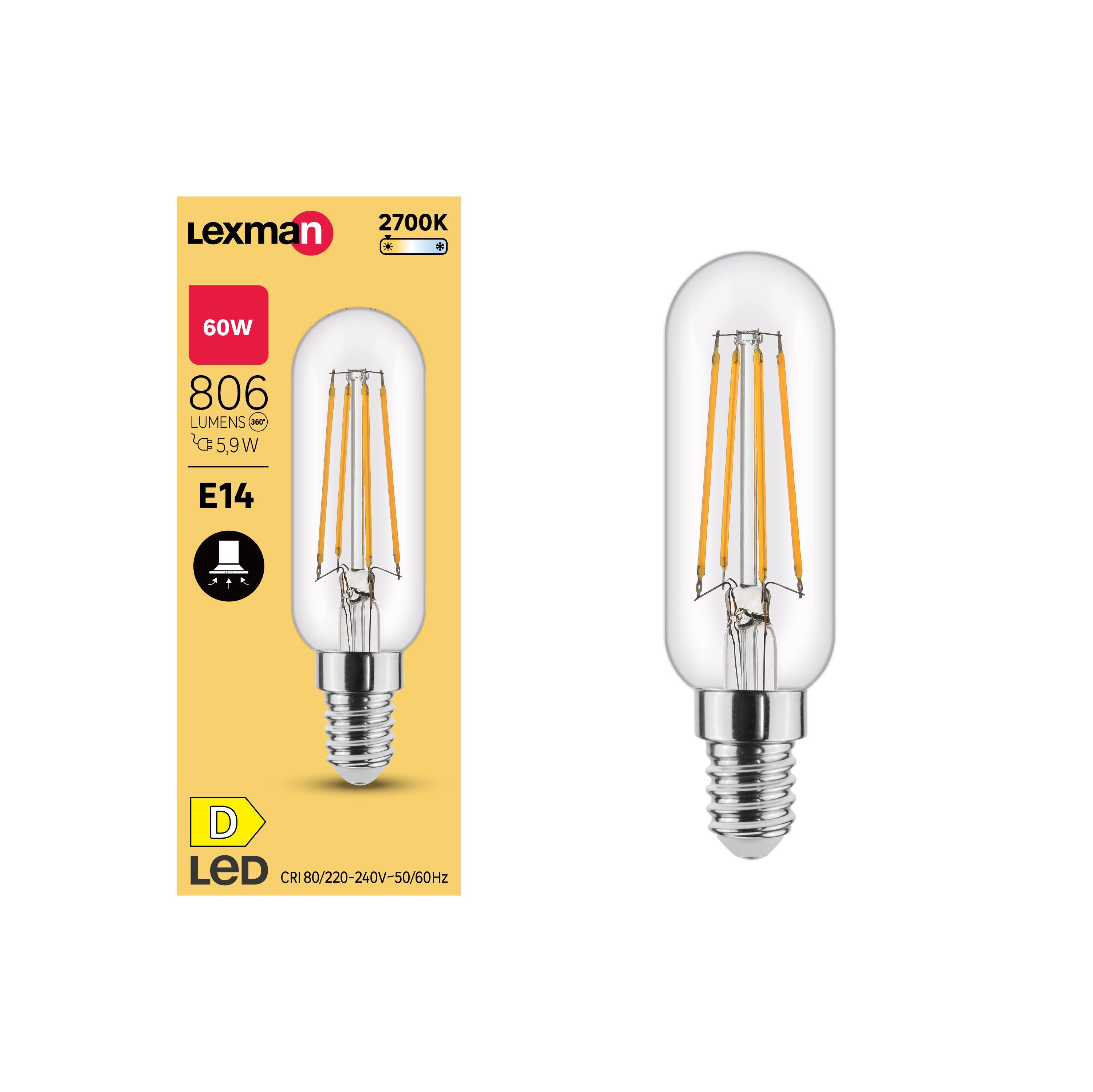 Żarówka E14 do okapu i lodówki LED 806 lm 5.9 W = 60W barwa ciepła Lexman
