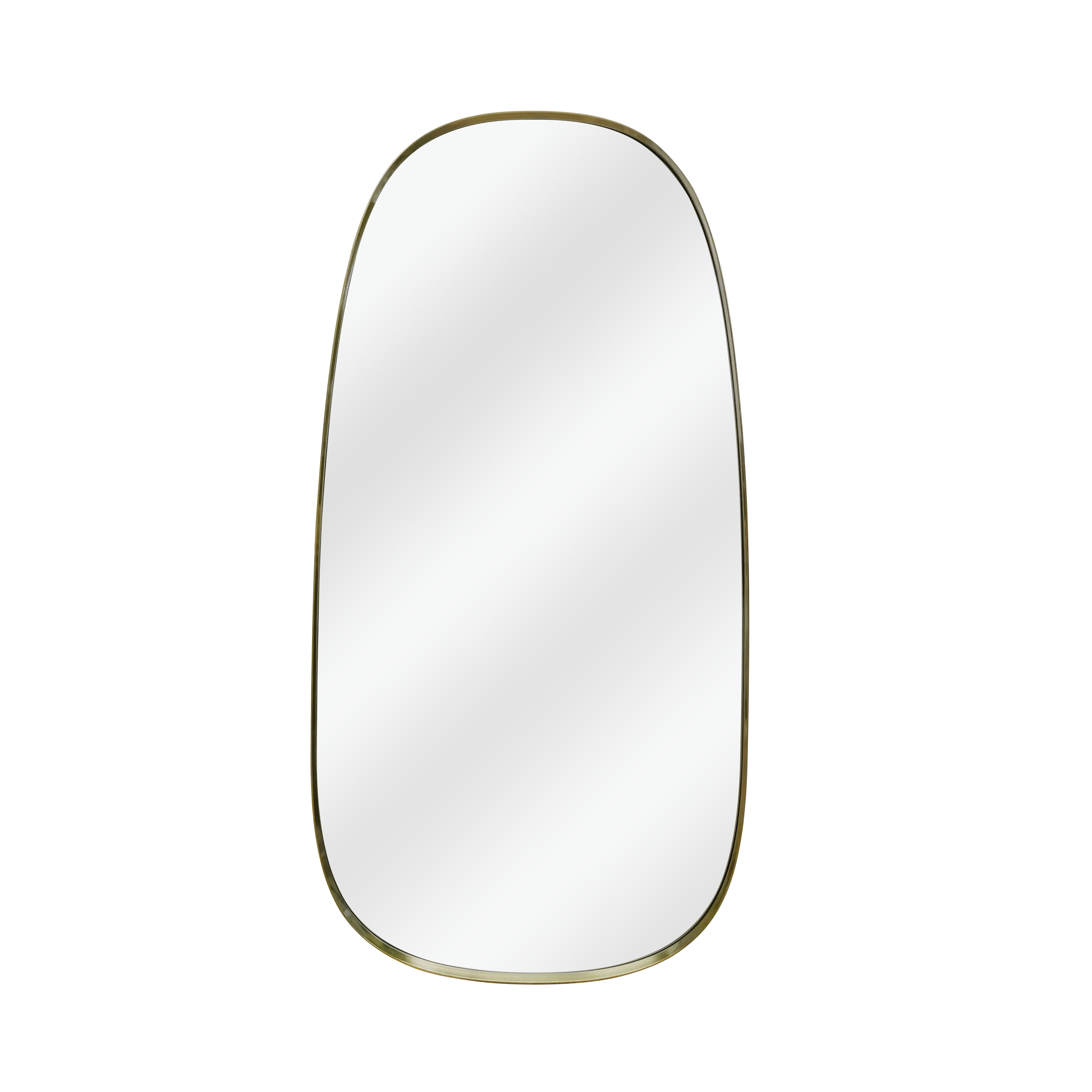 Lustro owalne Glam Brass złote 40 x 78 cm Inspire