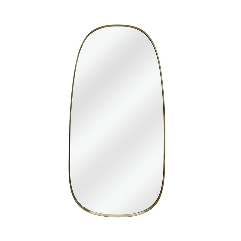 Lustro owalne Glam Brass złote 40 x 78 cm Inspire