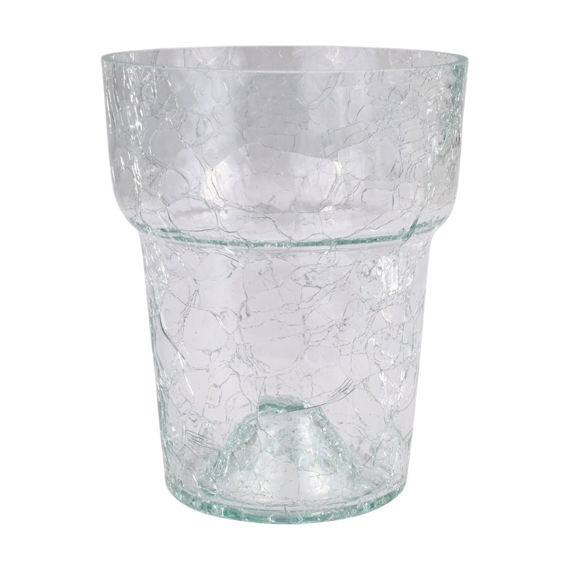 Osłonka doniczki szklana Krakla 13.5cm bezbarwna Cermax