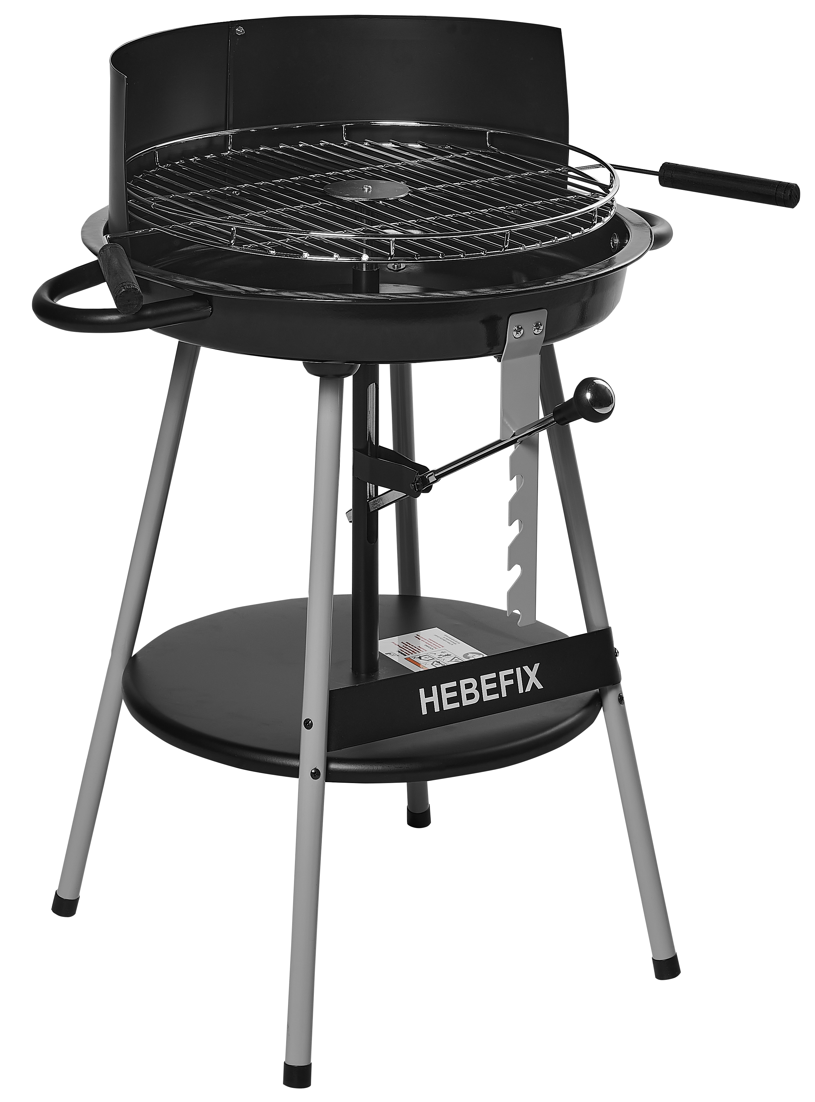 Grill węglowy śr.47 cm z półką Hebefix Activia