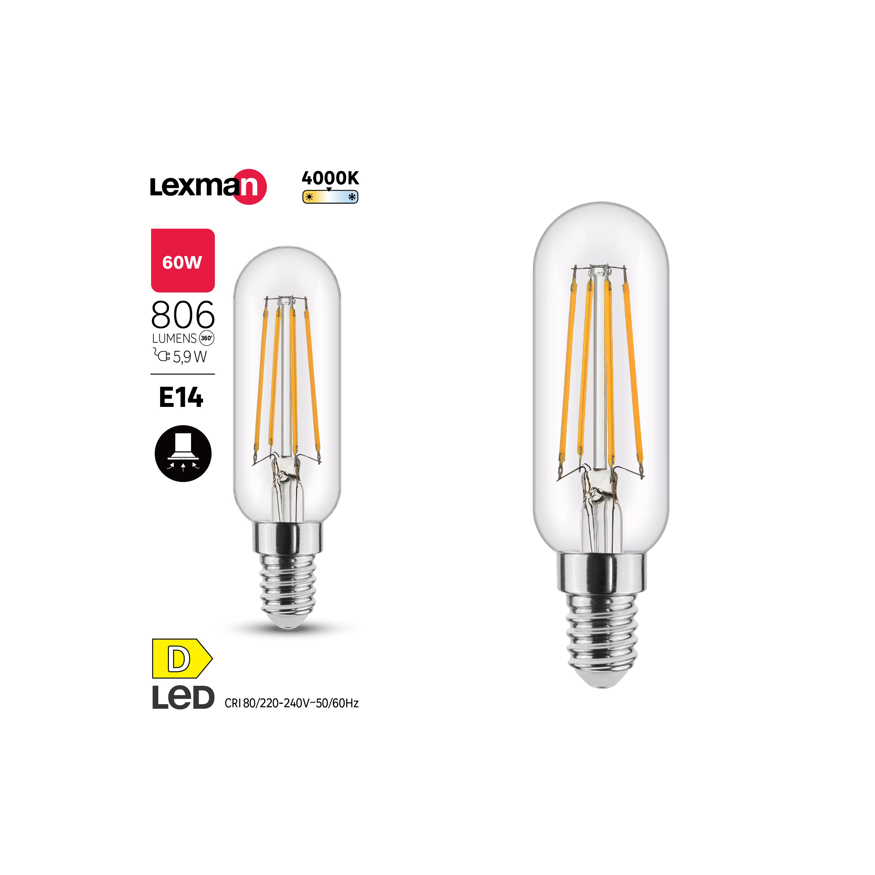 Żarówka LED do okapu i lodówki E14 5,9 W 806 lm Lexman