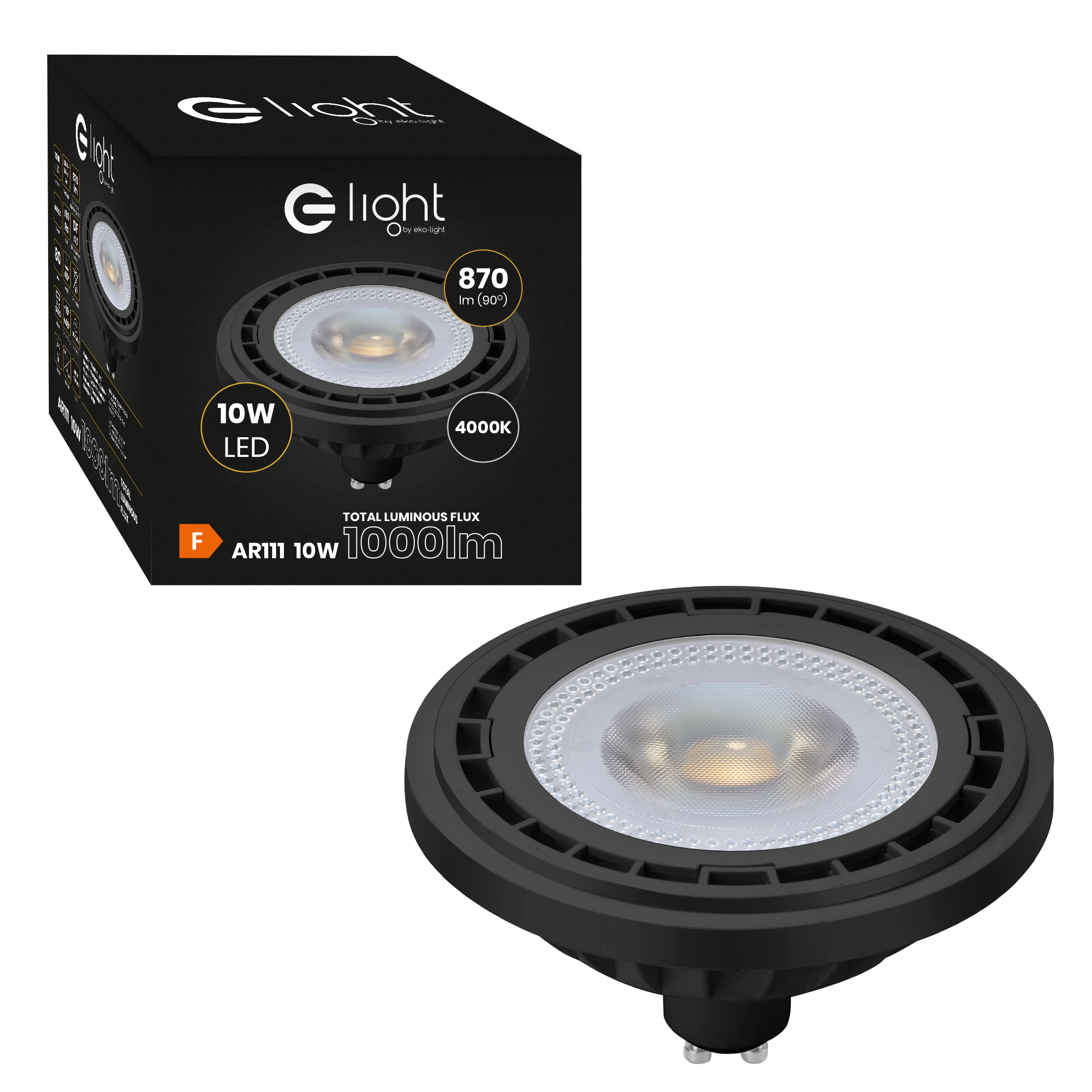 Żarówka LED GU10 10 W 870 lm Neutralna biel Eko-light