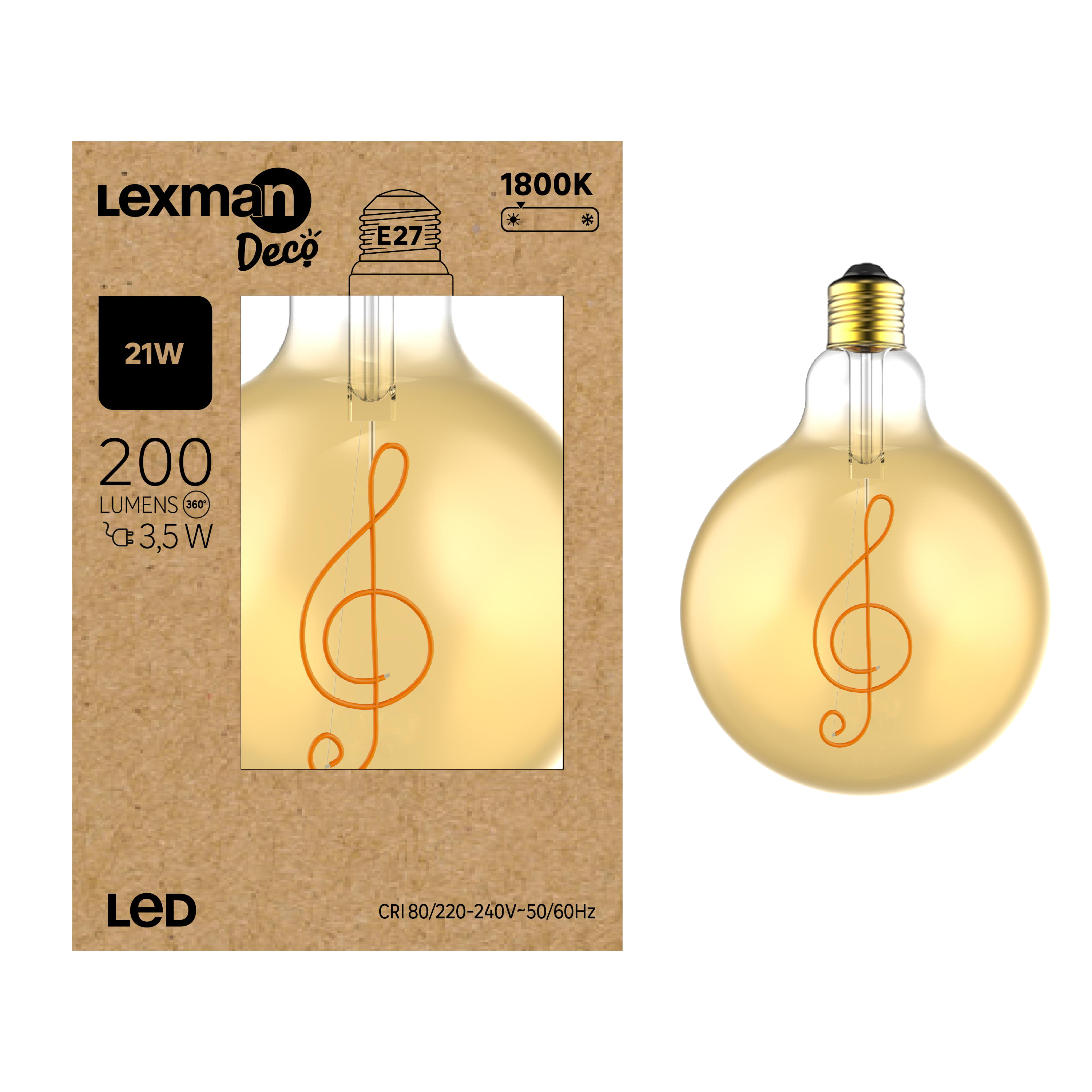 Żarówka dekoracyjna LED Music E27 3,5 W 200 lm Lexman