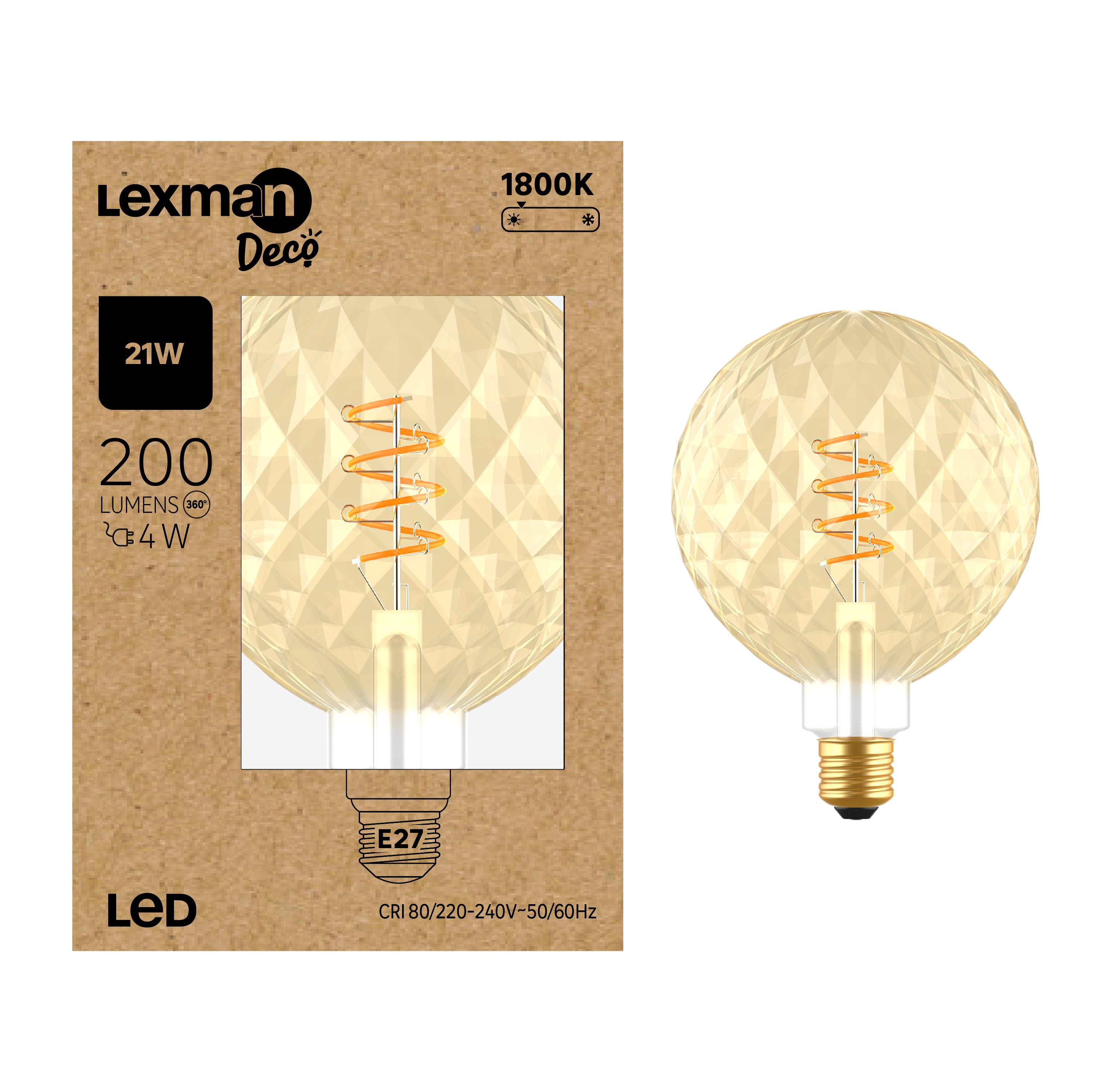 Żarówka dekoracyjna LED E27 4 W 200 lm Lexman