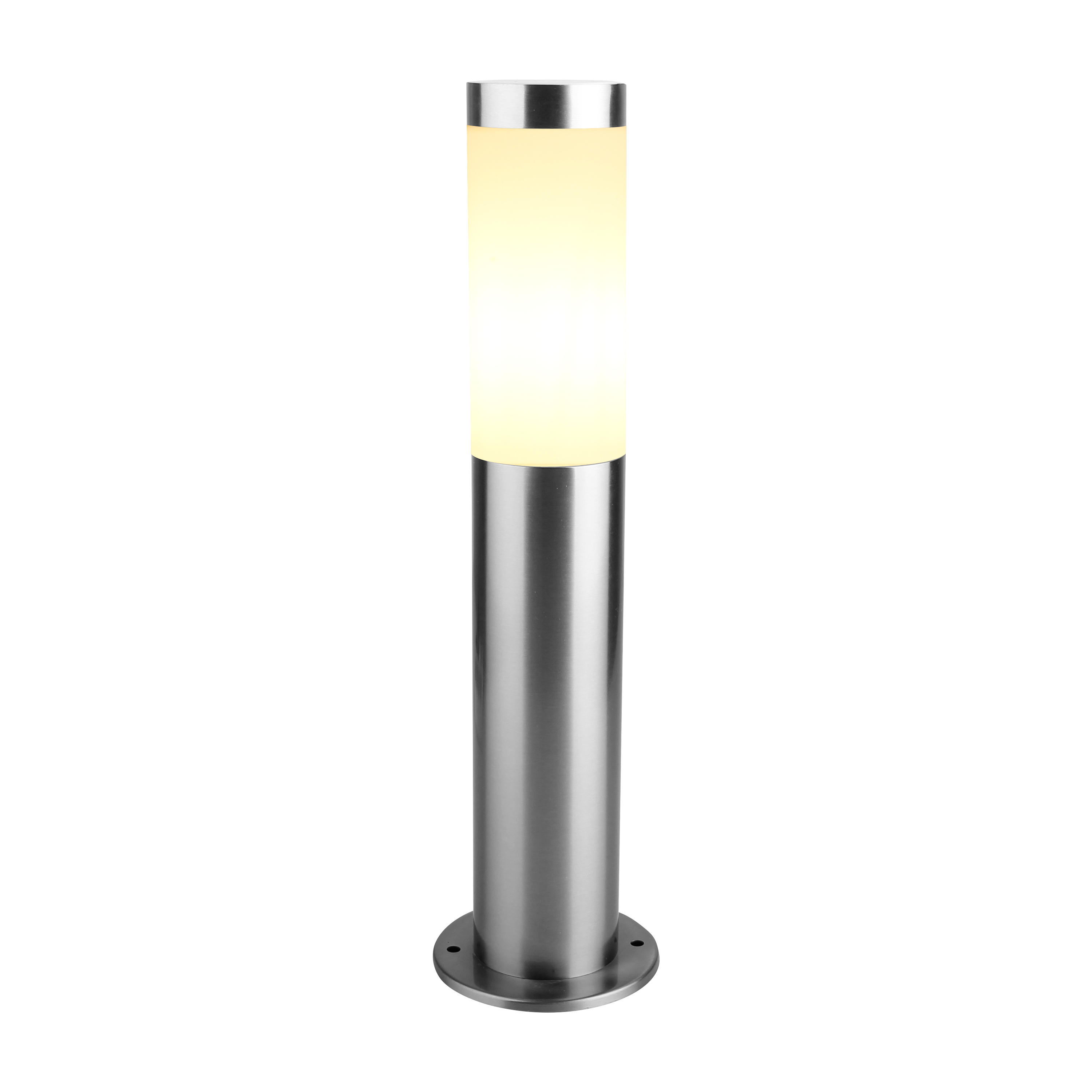 Lampa zewnętrzna ogrodowa słupek Bergen E27 srebrna 45 cm IP44 Inspire