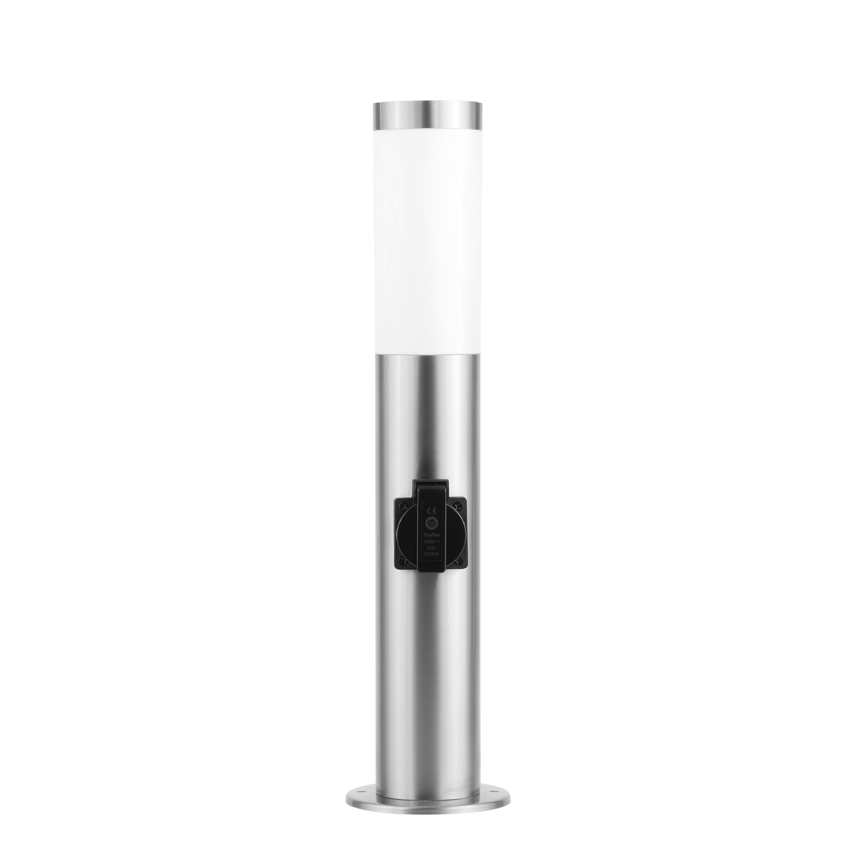 Lampa zewnętrzna ogrodowa słupek Bergen E27 srebrna 50 cm IP44 Inspire