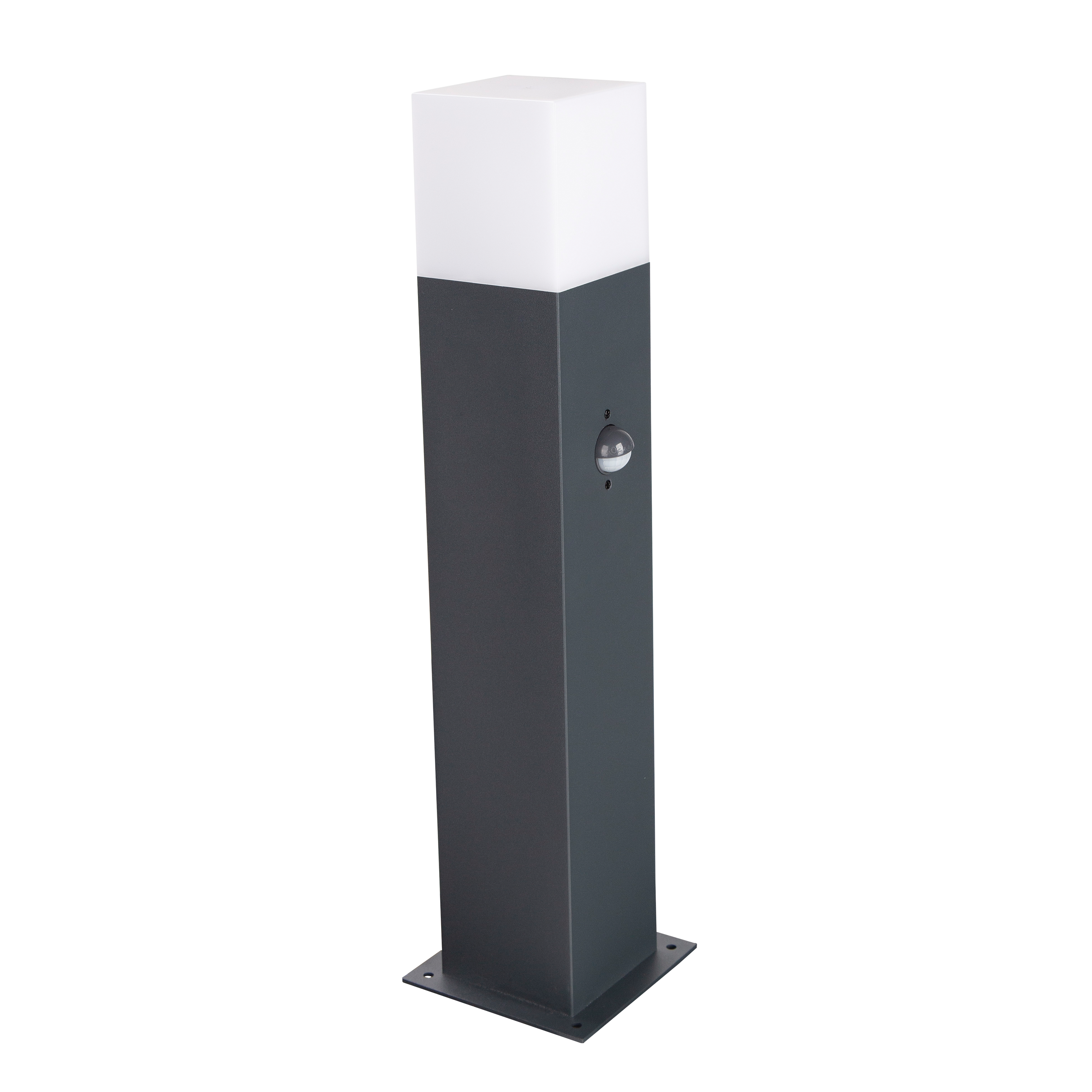 Lampa zewnętrzna ogrodowa słupek Cies z czujnikiem E27 45 cm czarny IP54 Inspire