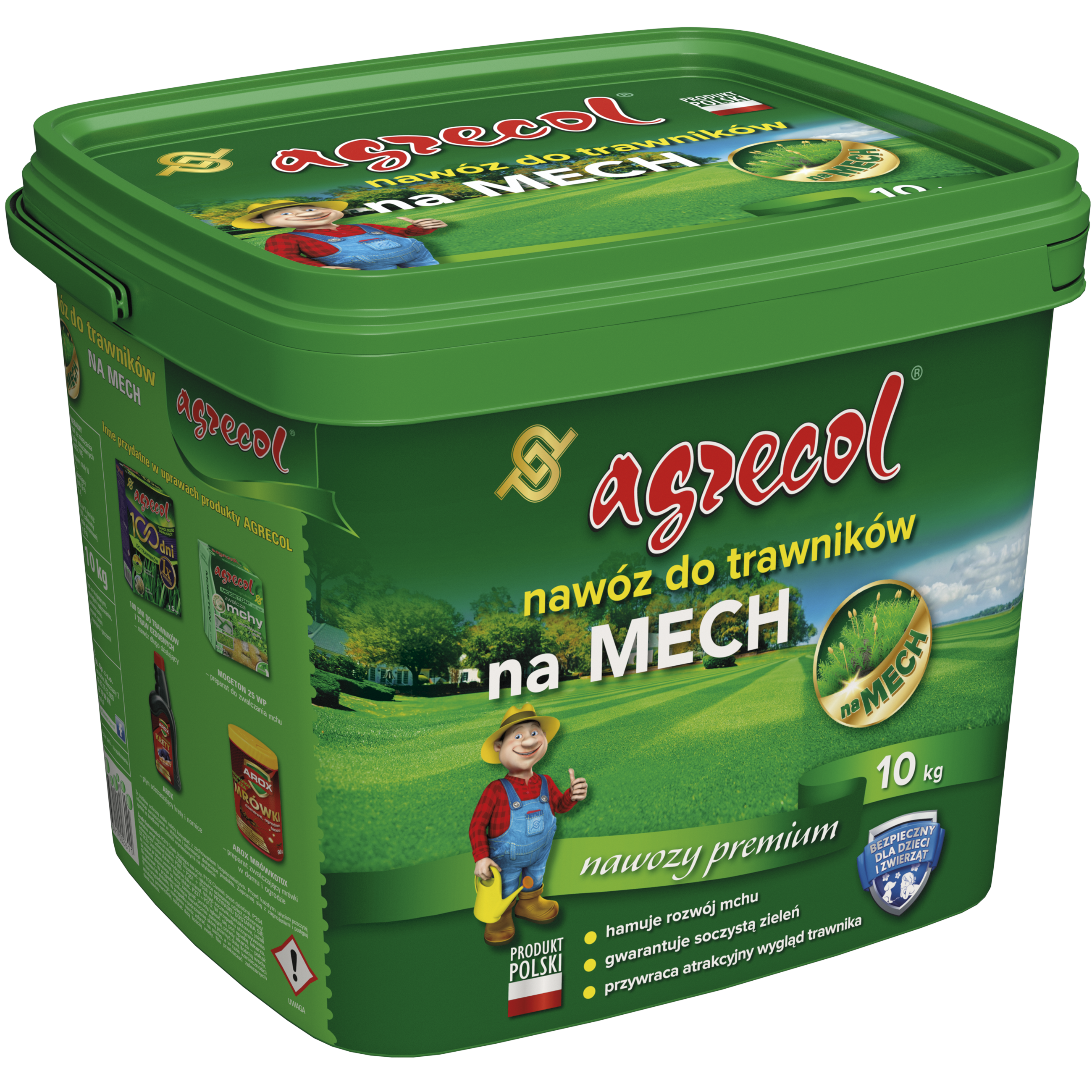 Nawóz do trawnika z mchem 10kg Agrecol