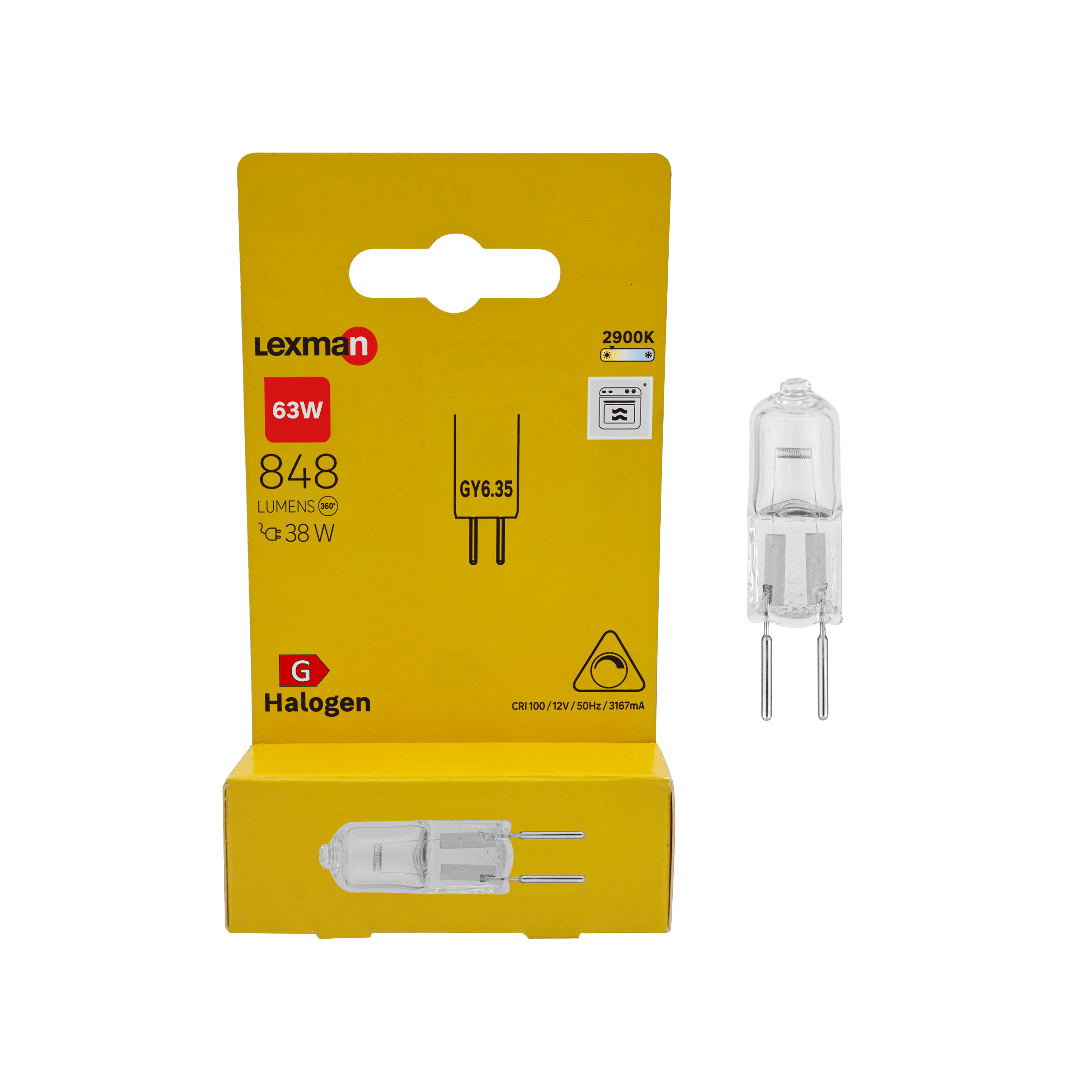 Żarówka halogenowa GY6.35 38 W 848 lm Lexman