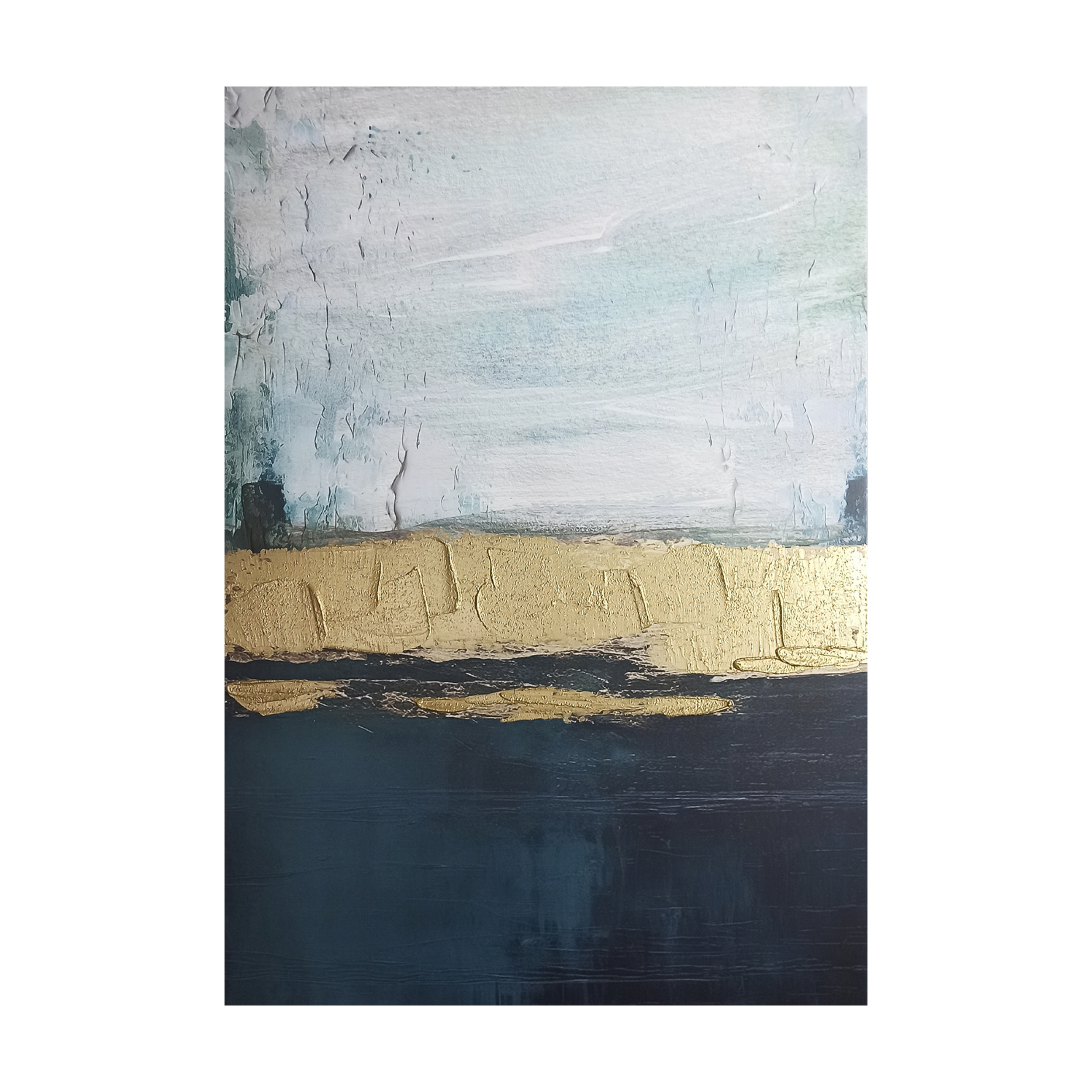 Kanwa Blue and Gold 70 x 100 cm