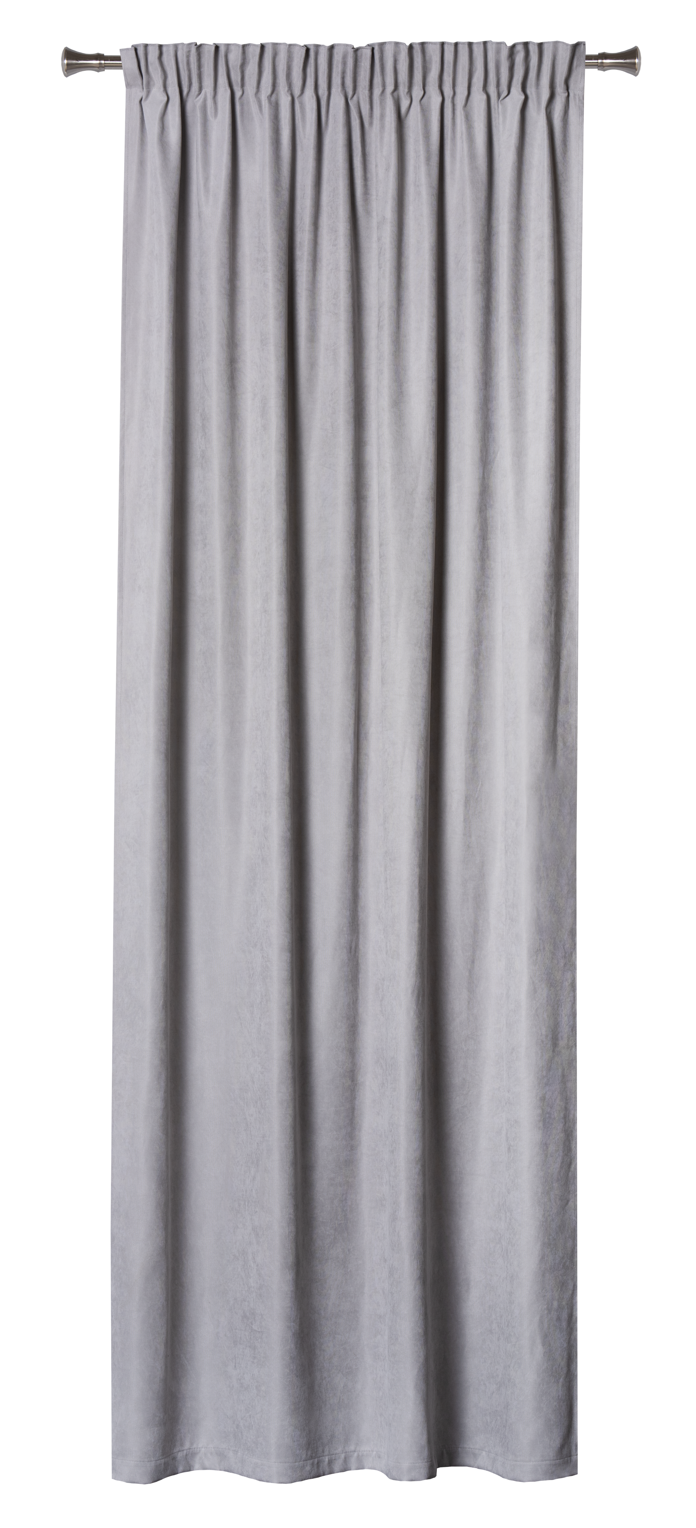 Zasłona Zahra 140 x 280 cm szara na taśmie