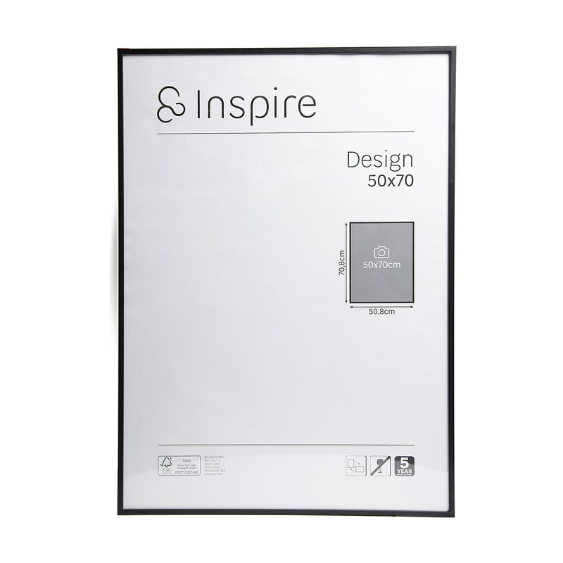 Ramka na zdjęcie Design 50 x 70 cm czarna aluminiowa Inspire