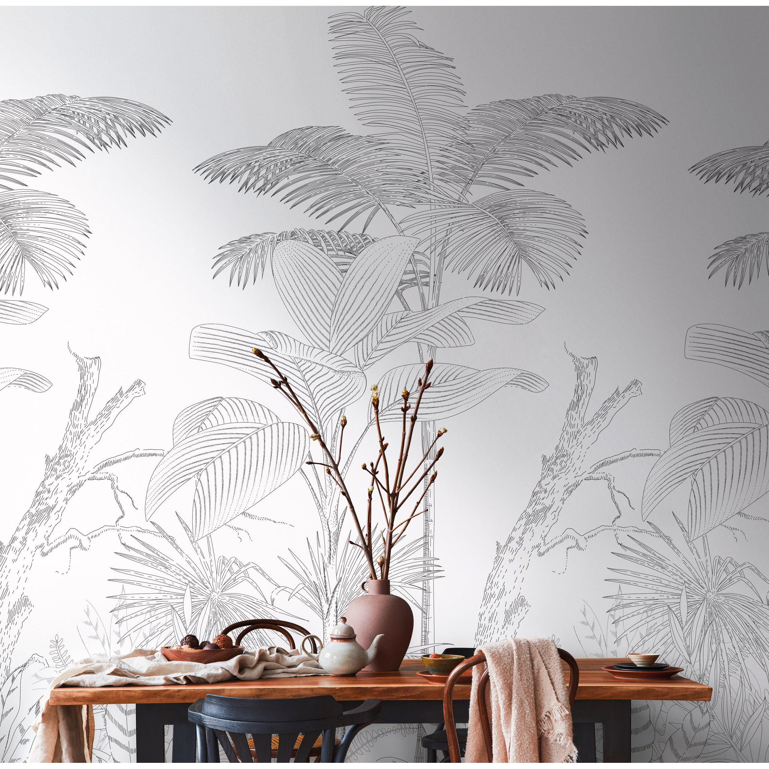 Tapeta panoramiczna The Wall Palmy 159 x 280 cm