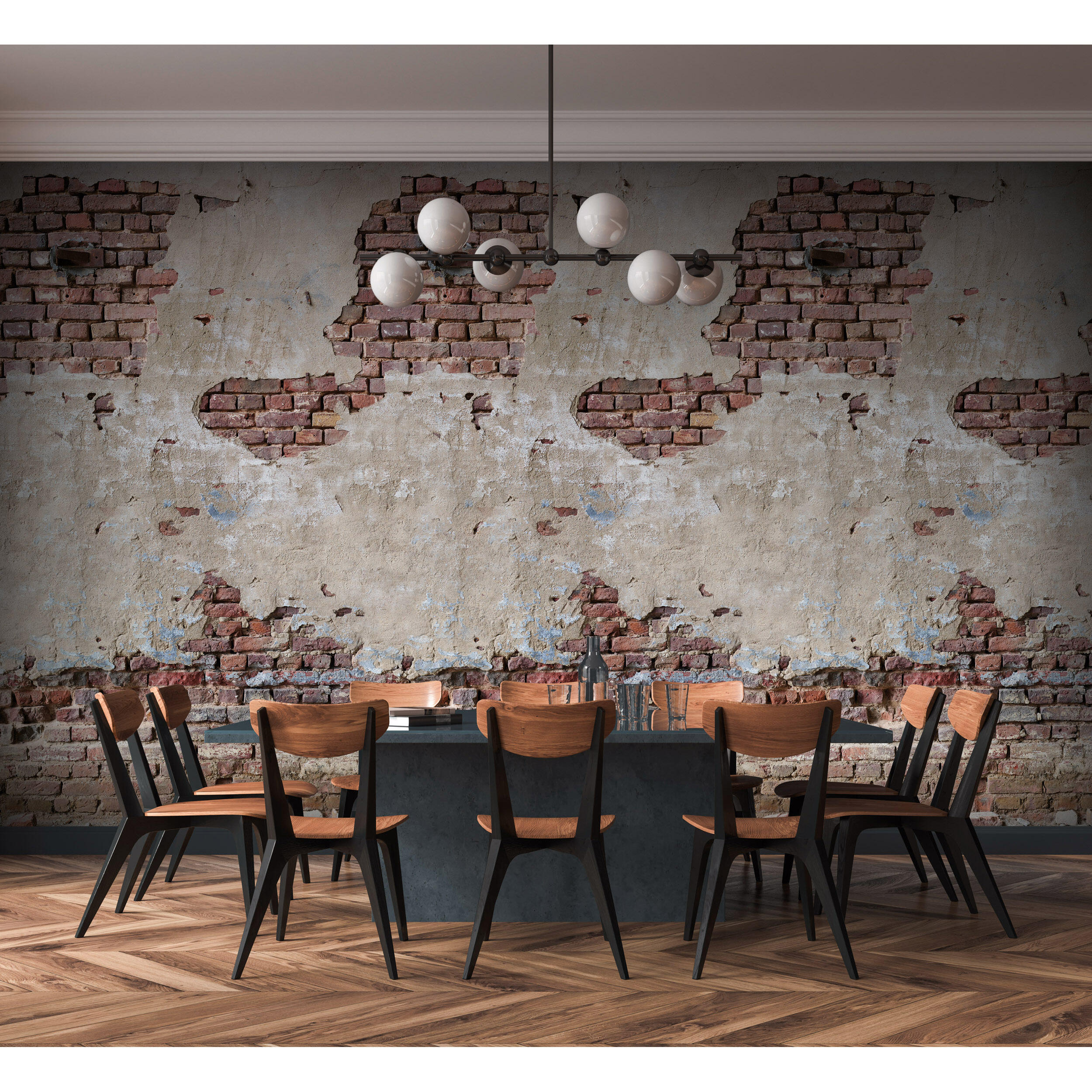 Tapeta panoramiczna The Wall Mur Przetarty Tynk 159 x 280 cm