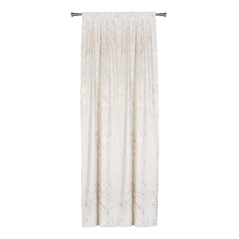 Zasłona Marble beżowa 140 x 280 cm na taśmie