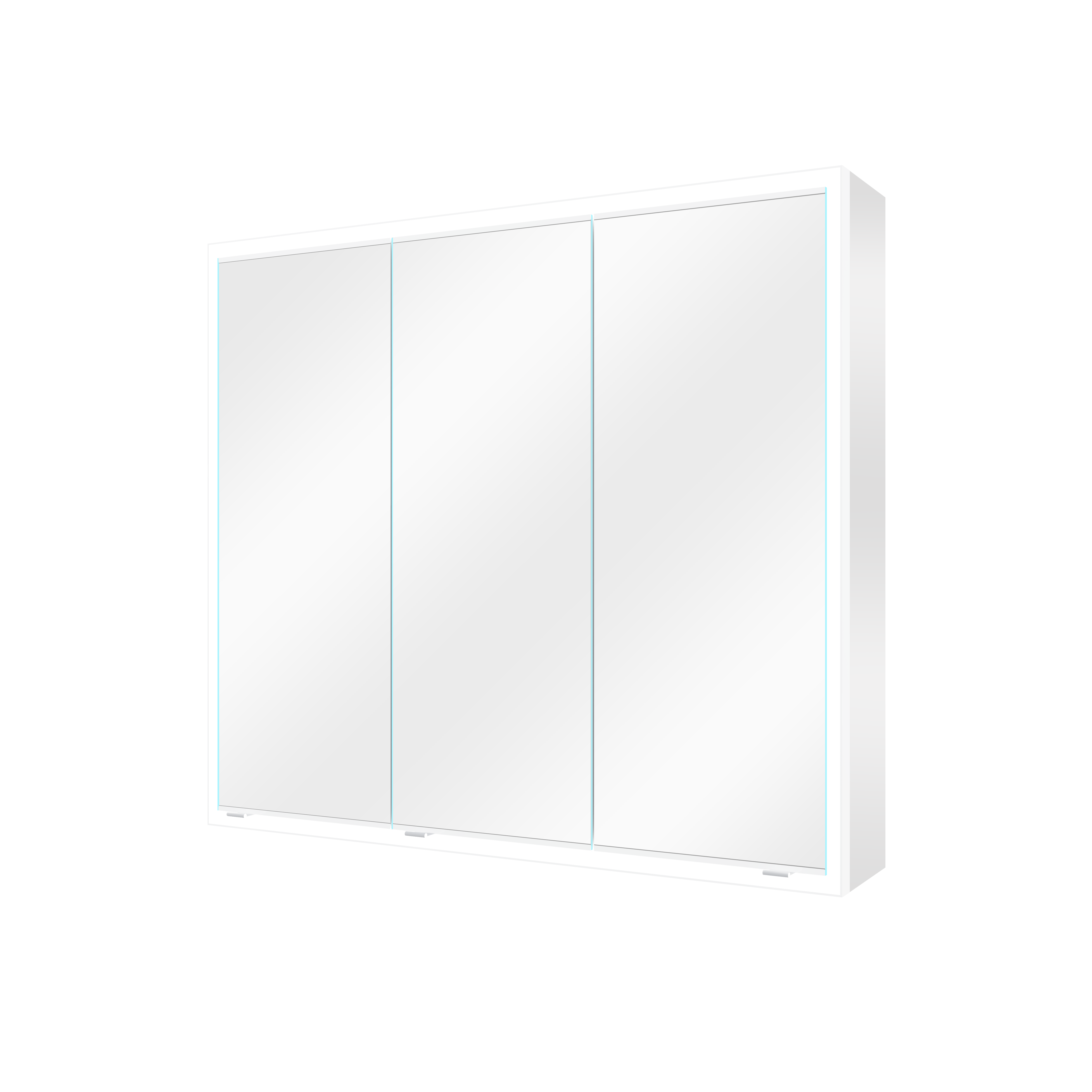 Szafka łazienkowa z lustrem i oświetleniem Remix 90 x 80 cm Sensea