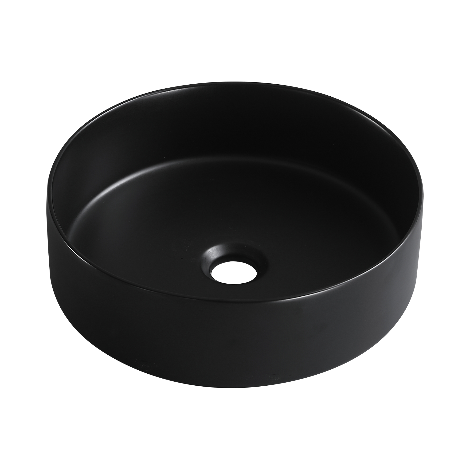 Umywalka nablatowa Studio Round czarny mat 37 cm SENSEA