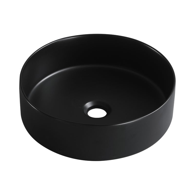 Umywalka nablatowa Studio Round czarny mat 37 cm SENSEA