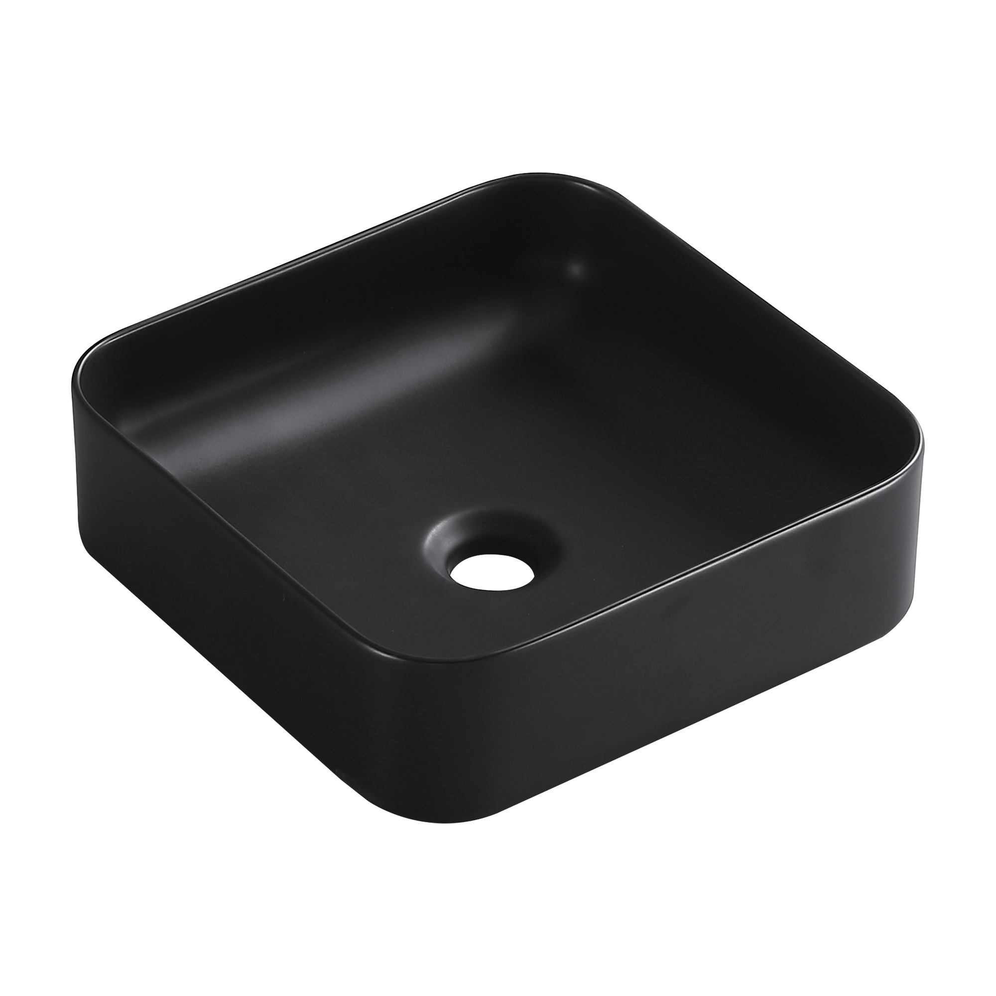 Umywalka nablatowa Studio Square czarny mat 36 cm Sensea