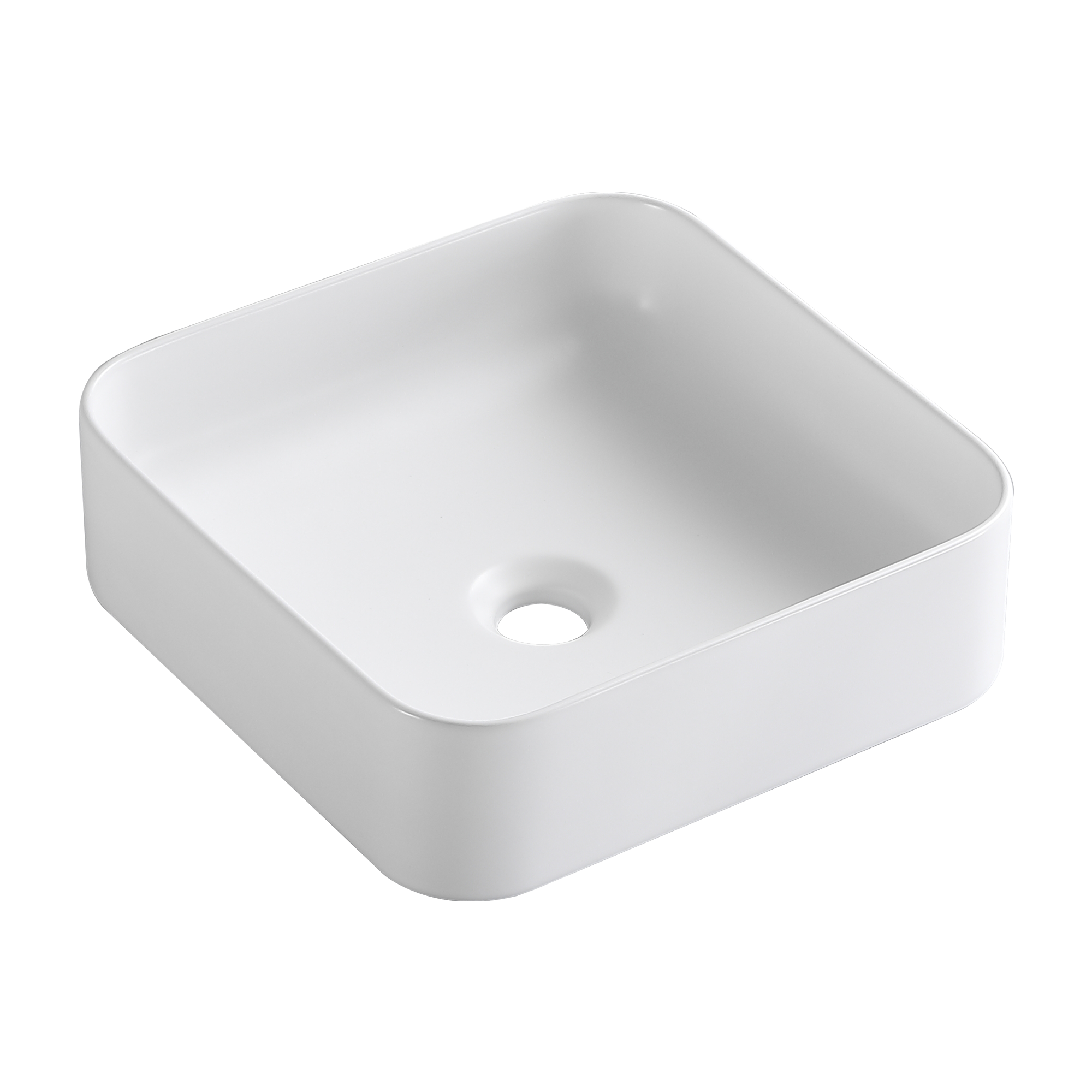 Umywalka nablatowa 36 cm biała kwadratowa Studio Square SENSEA