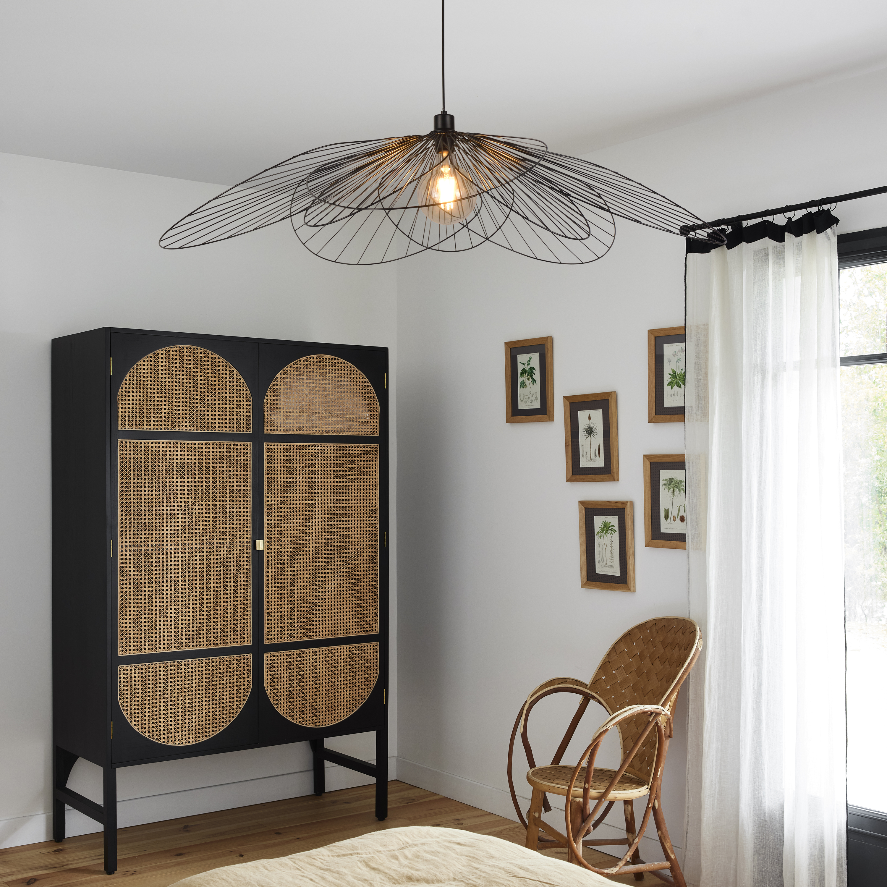Lampa wisząca Bamako czarna E27 Inspire