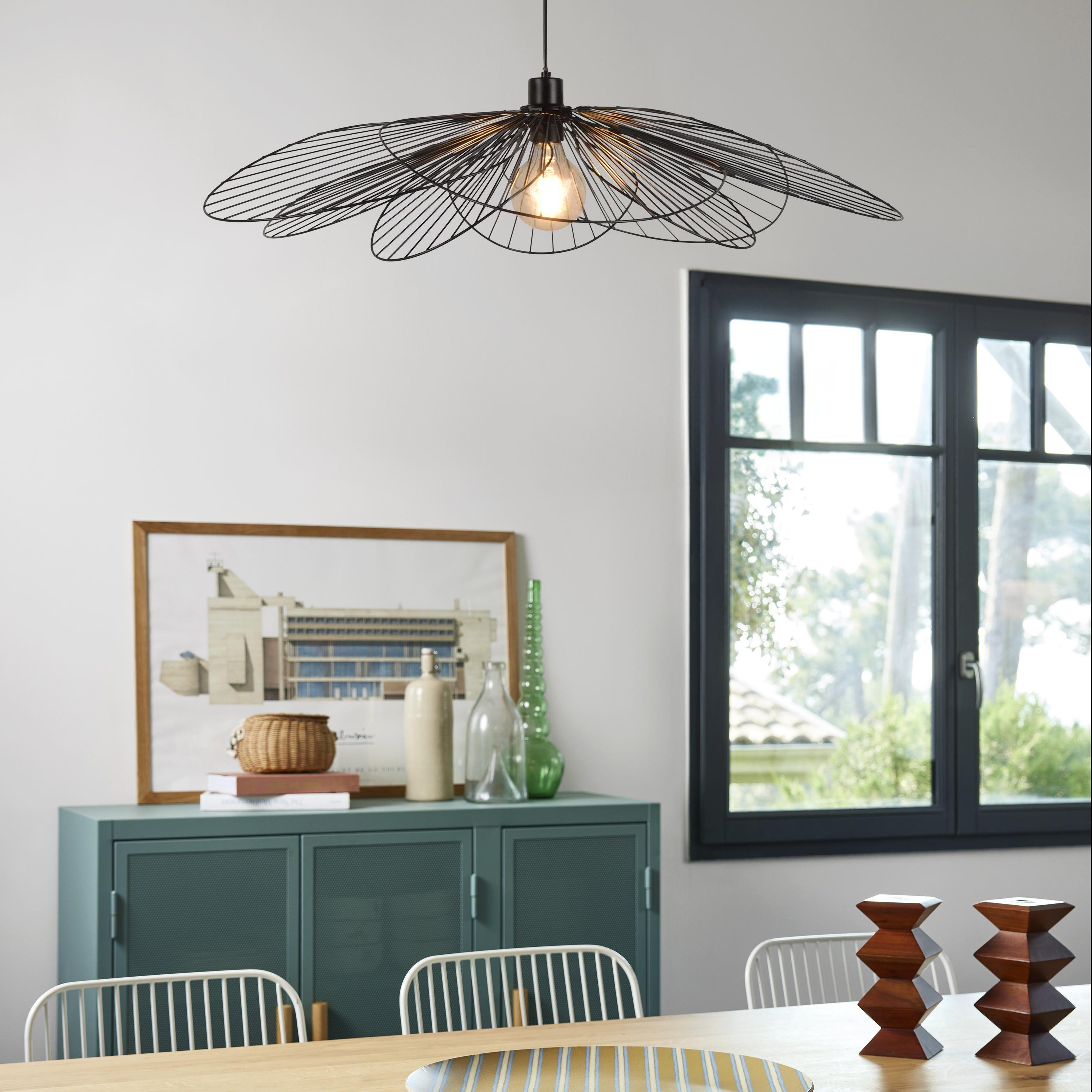 Lampa wisząca Bamako czarna E27 Inspire
