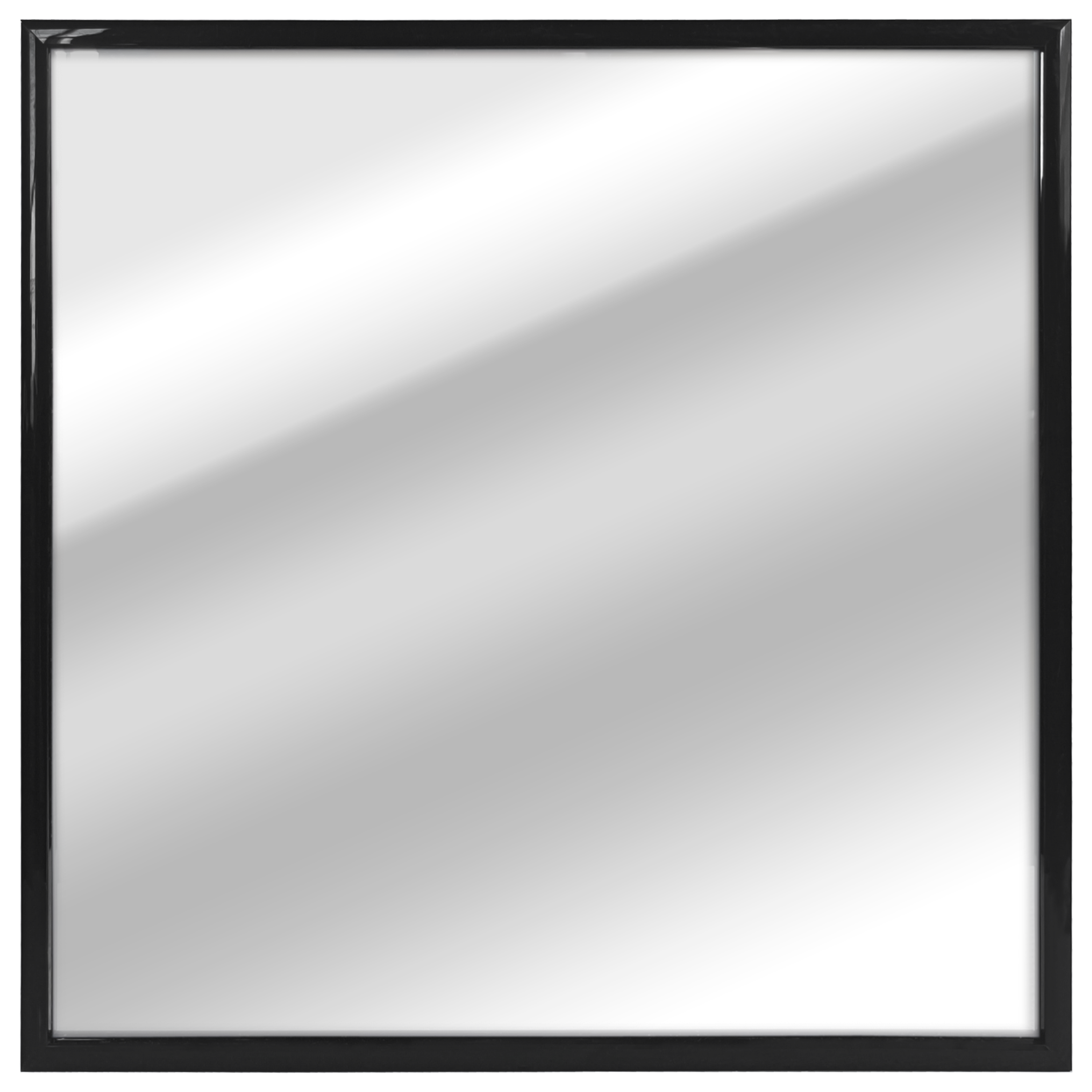 Lustro kwadratowe Lila 30 x 30 cm w czarnej ramie Inspire