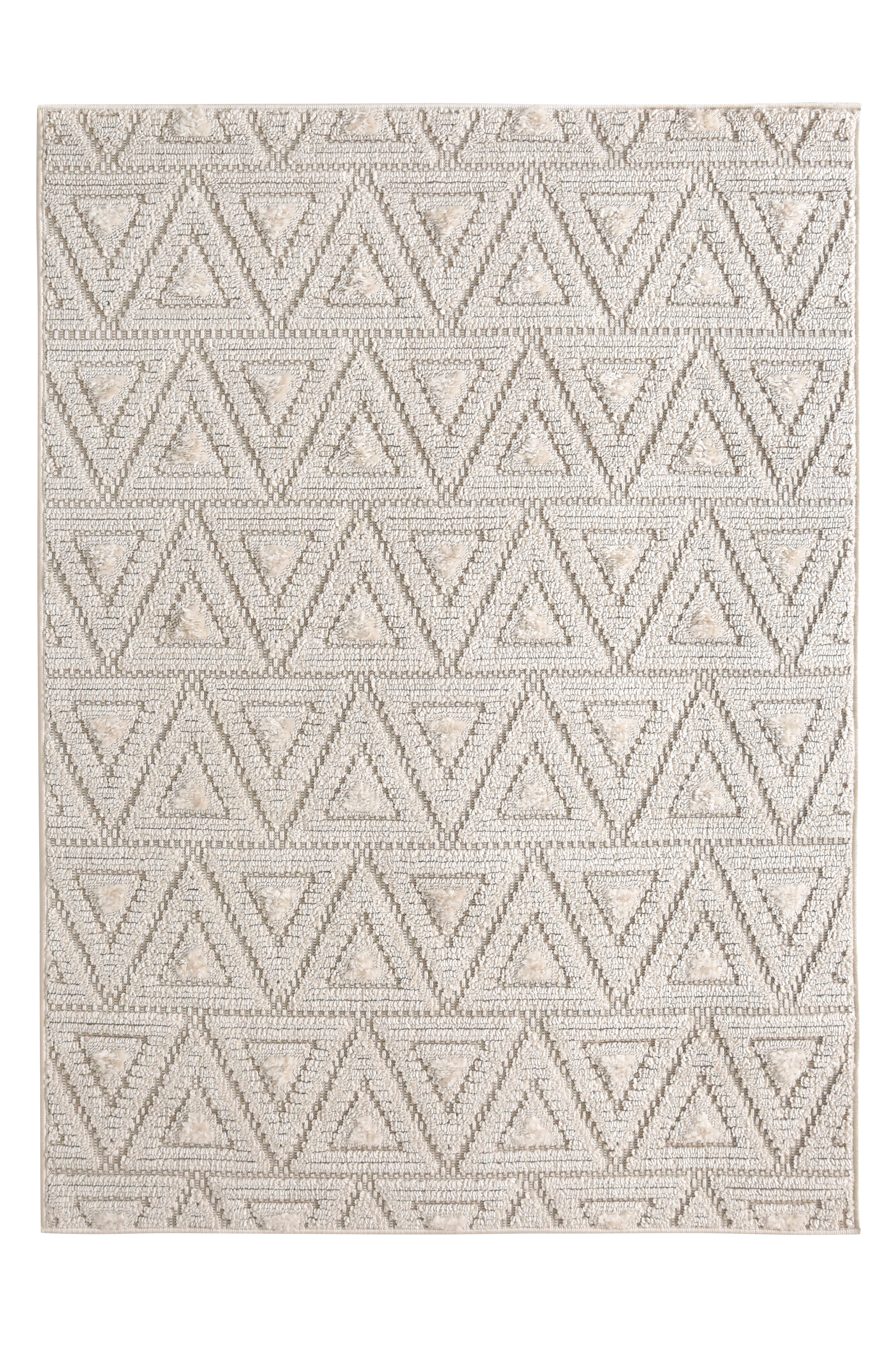 Dywan Leo geometryczny beżowy 80 x 150 cm