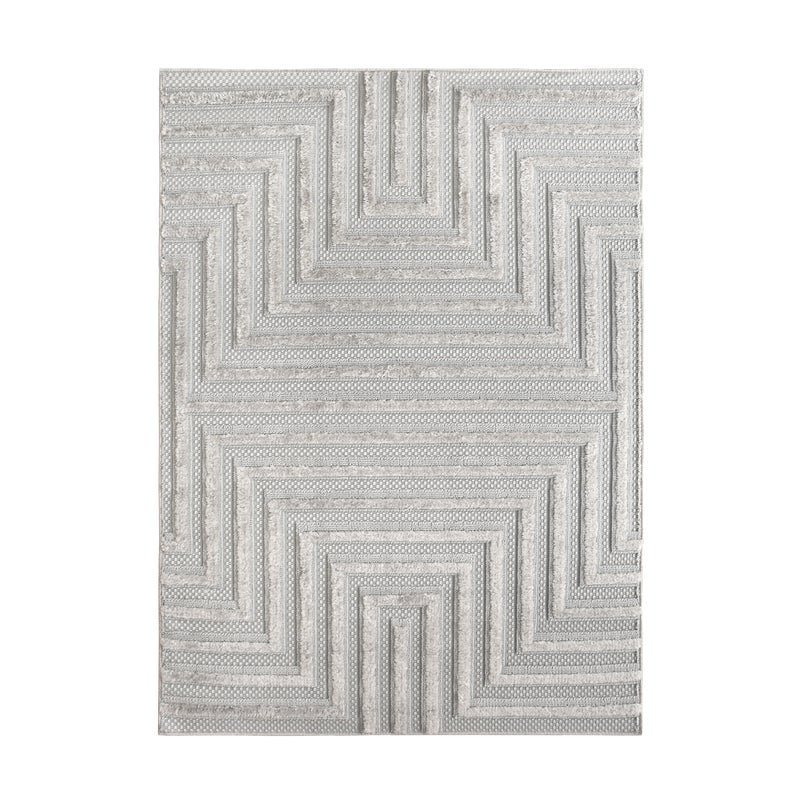 Dywan Leo geometryczny szary 160 x 230 cm