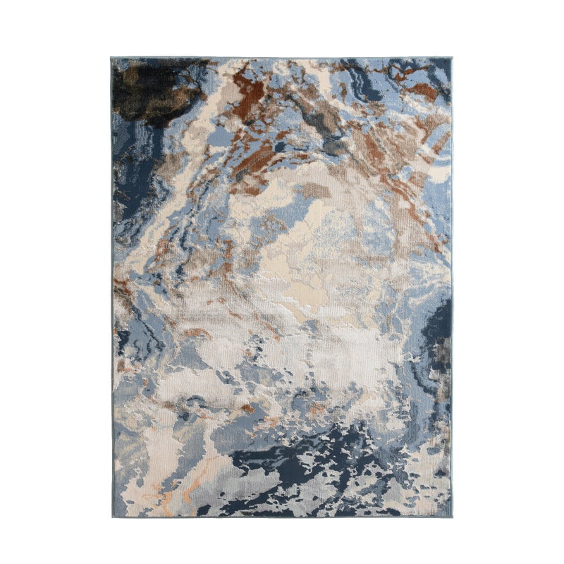 Dywan Ella Blue niebiesko-beżowy 80 x 150 cm