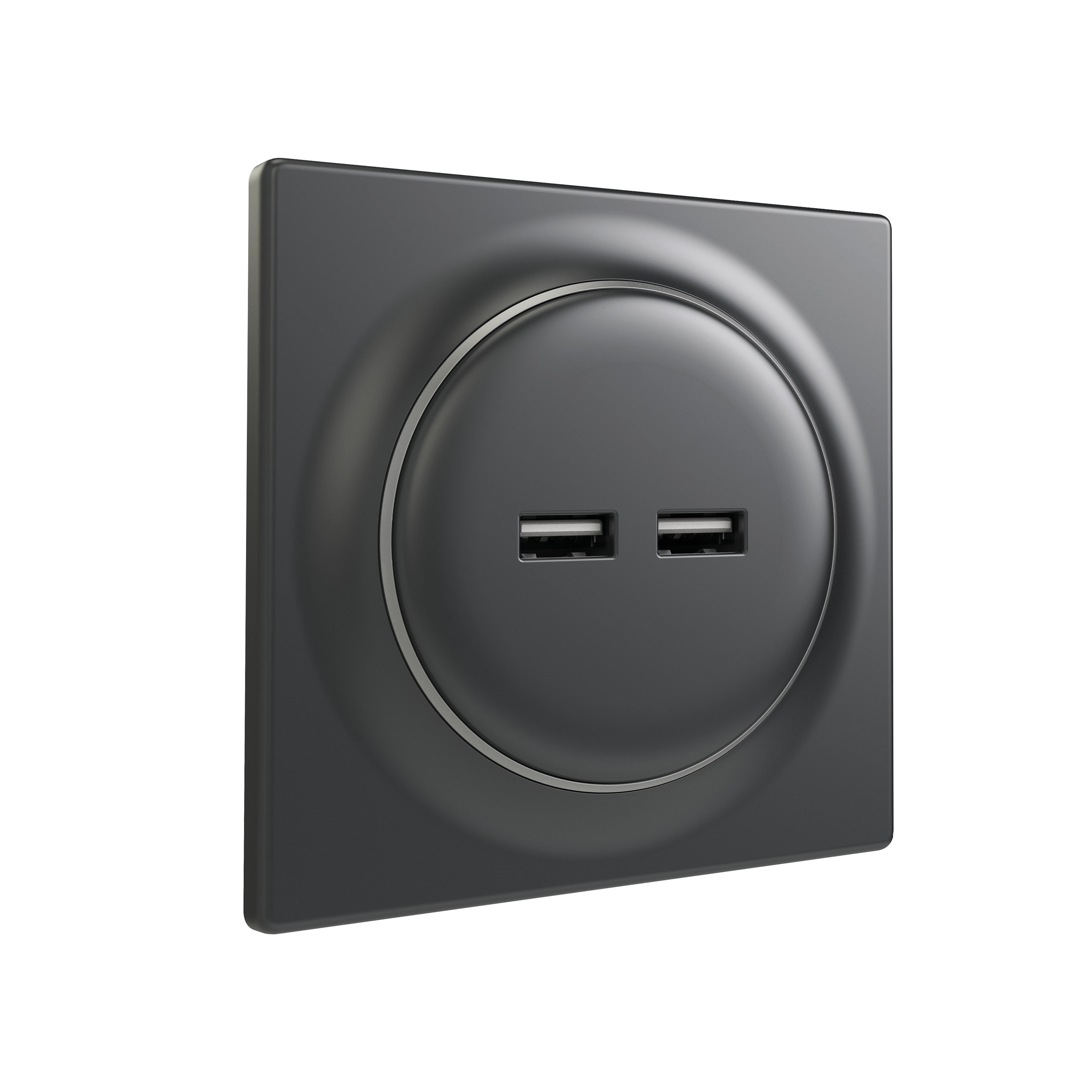 Gniazdo podwójne USB Antracyt FIBARO
