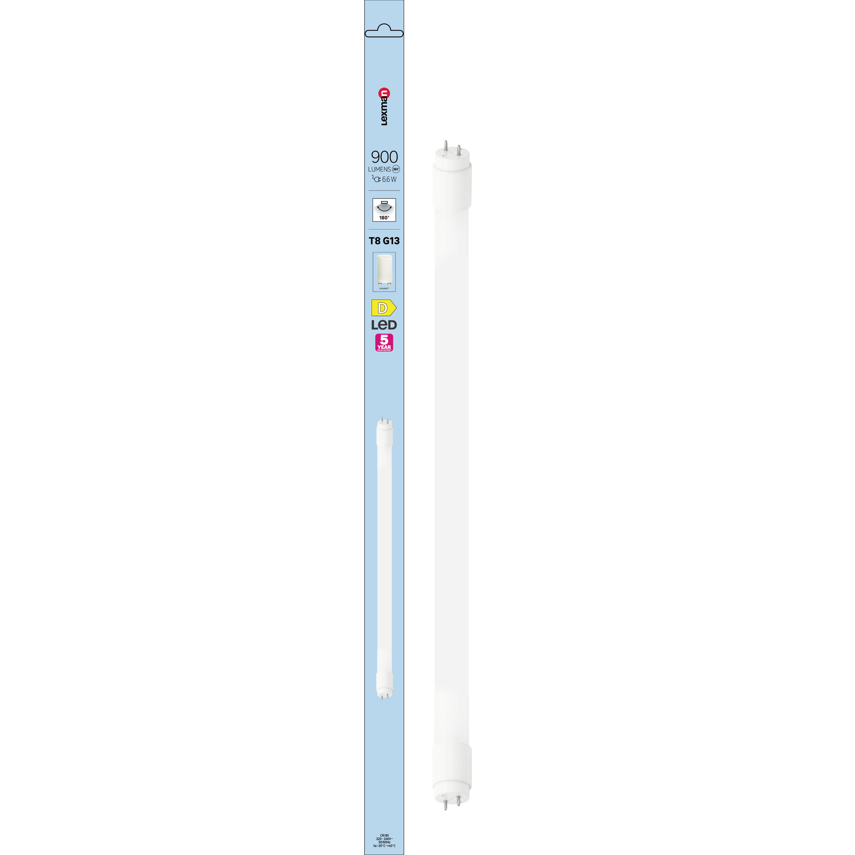 Świetlówka liniowa LED G13 T8 60 cm 6,6 W 900 lm Lexman