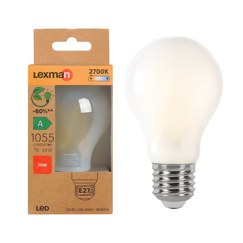 Żarówka LED E27 5 W 1055 lm Ciepła Biel Lexman Klasa A