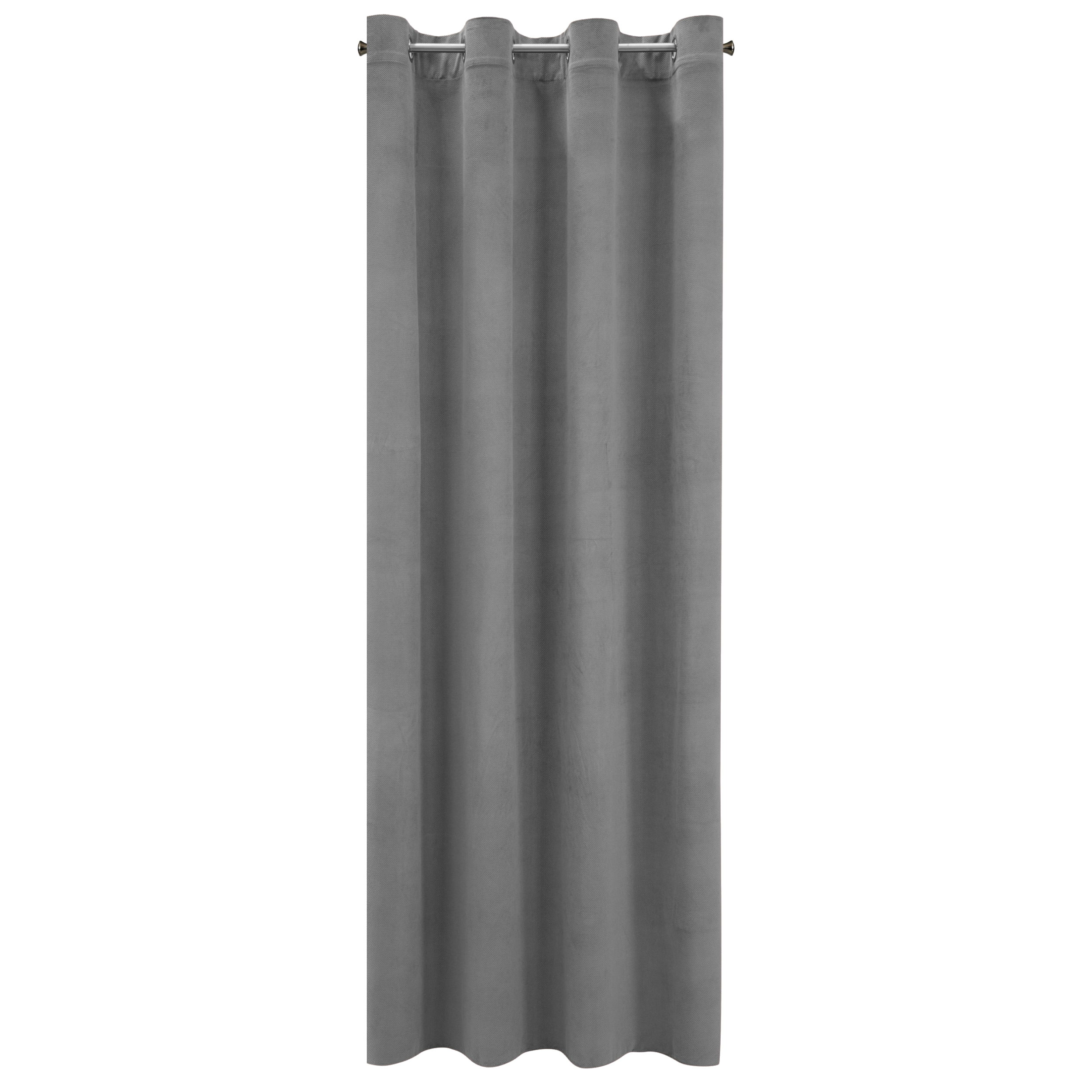 Zasłona Milo 140 x 250 cm stalowa na przelotkach