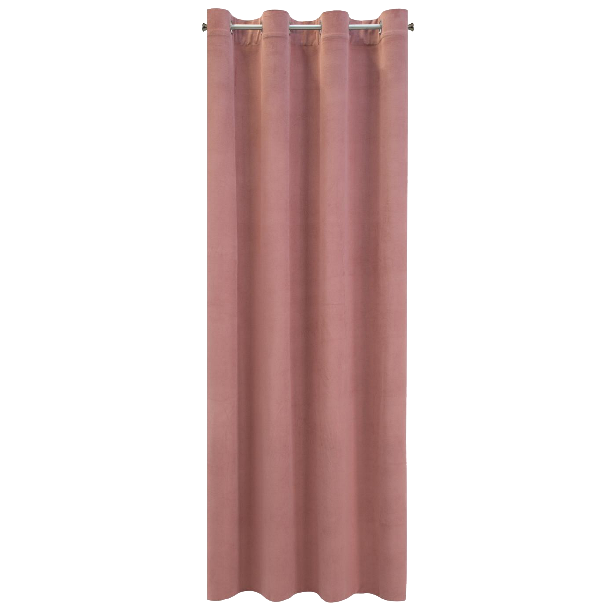 Zasłona Milo 140 x 250 cm ciemnoróżowa na przelotkach