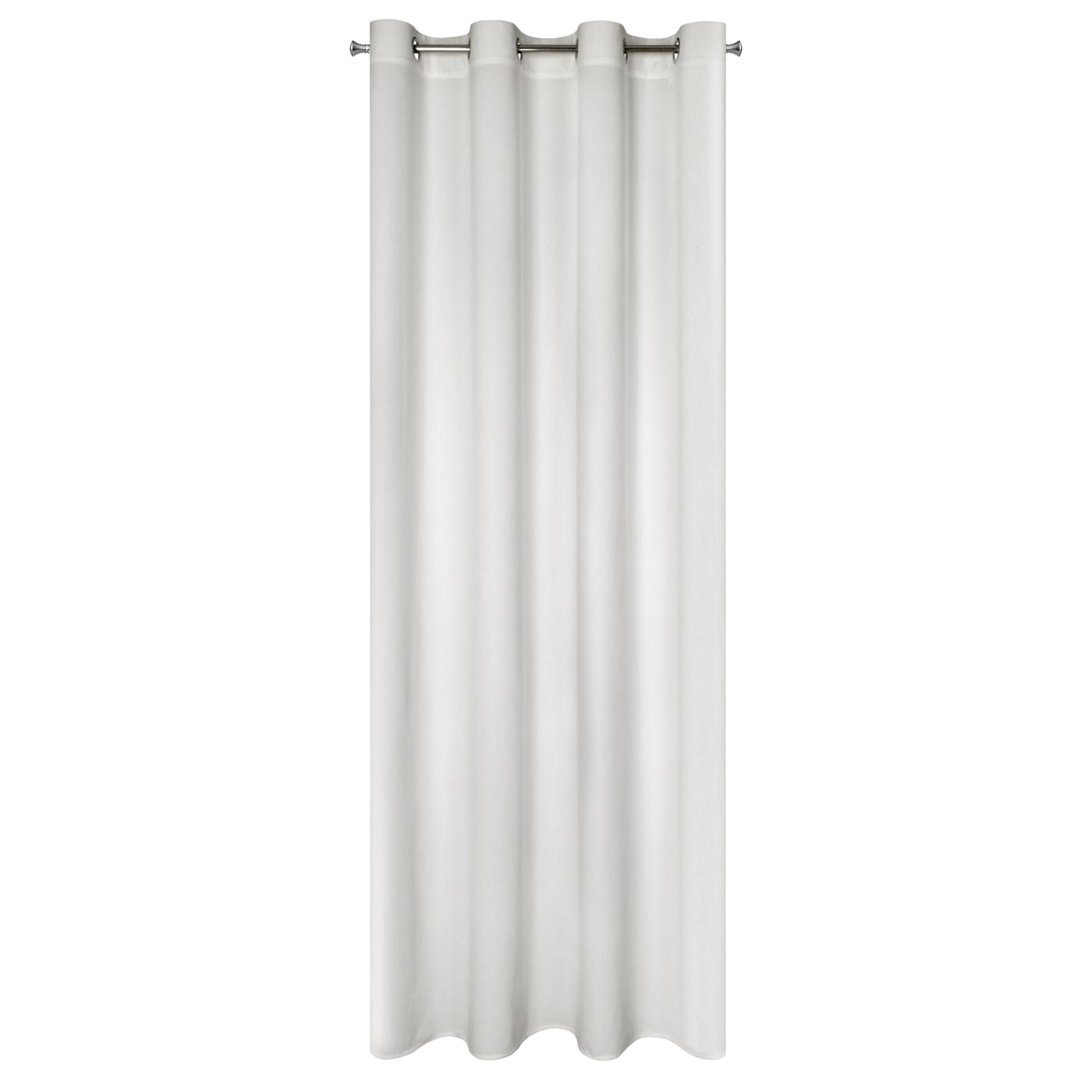 Zasłona Milo 140 x 250 cm biała na przelotkach