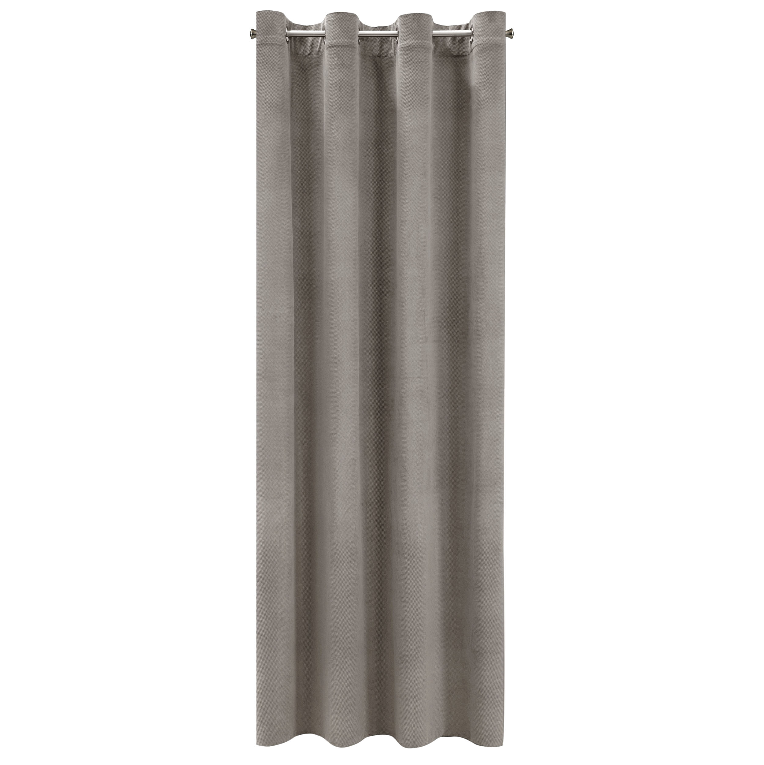Zasłona Milo 140 x 250 cm popielata na przelotkach