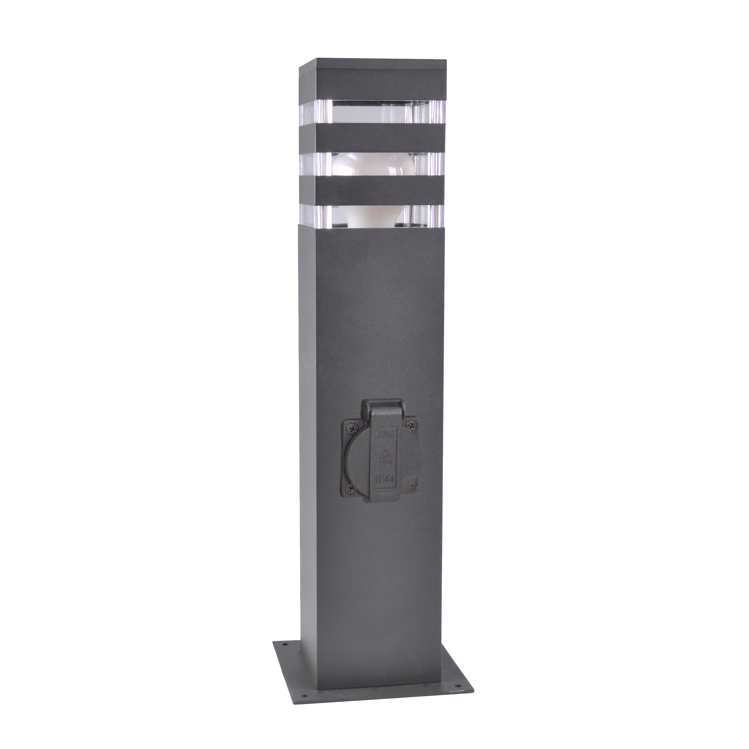 Lampa zewnętrzna ogrodowa słupek Teksas E27 74 cm grafit IP44 Goldlux
