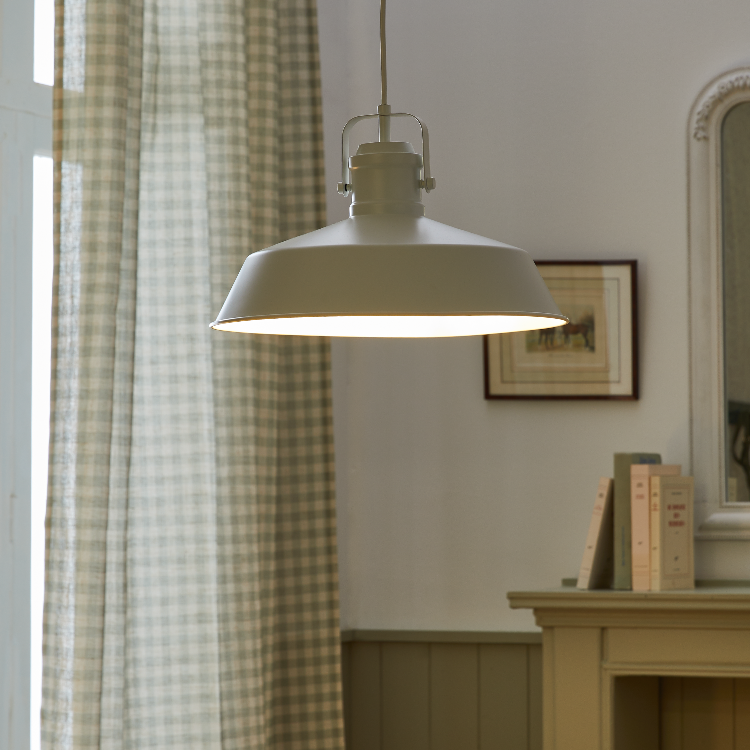 Lampa wisząca Piaf beż E27 Inspire