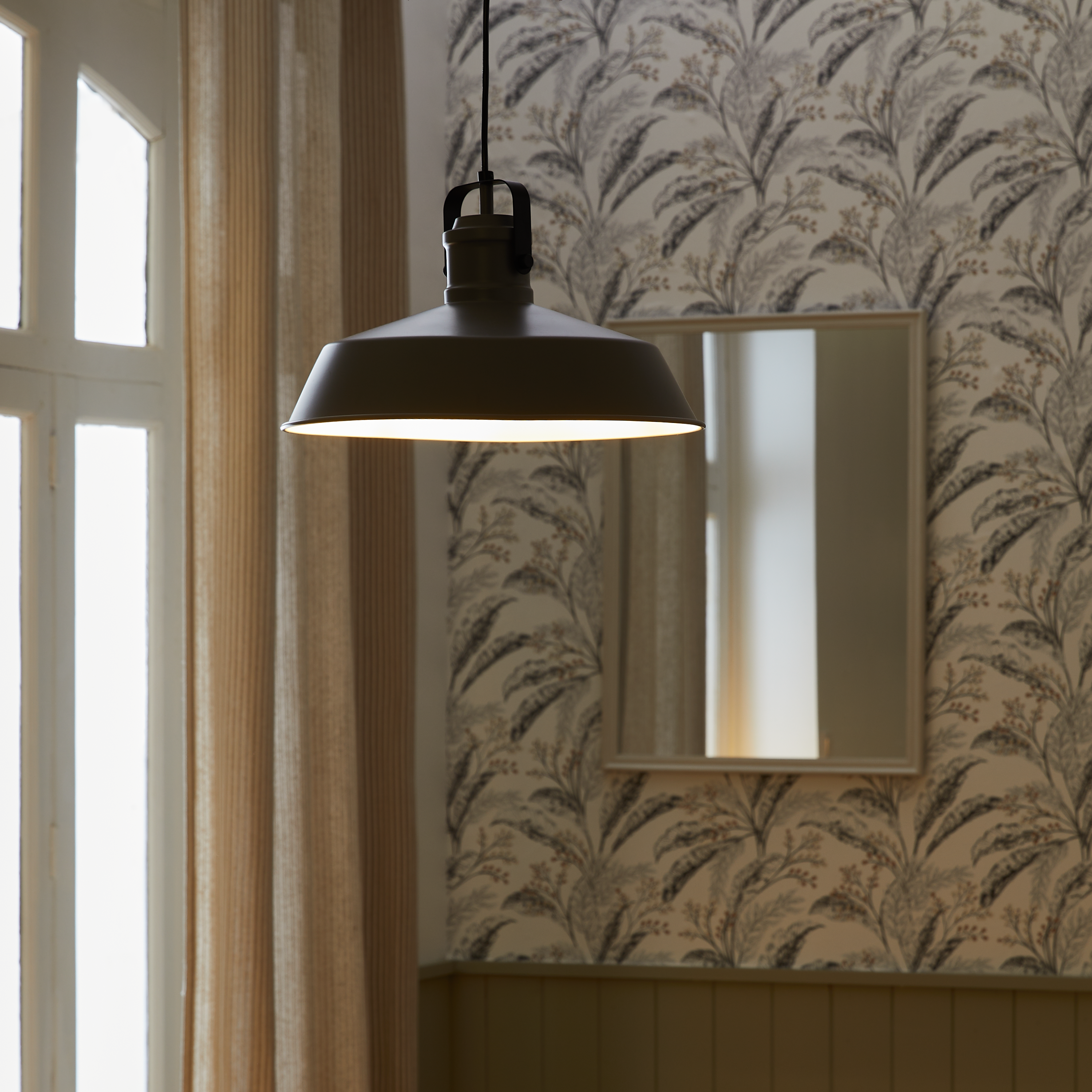 Lampa wisząca Piaf czarna E27 Inspire