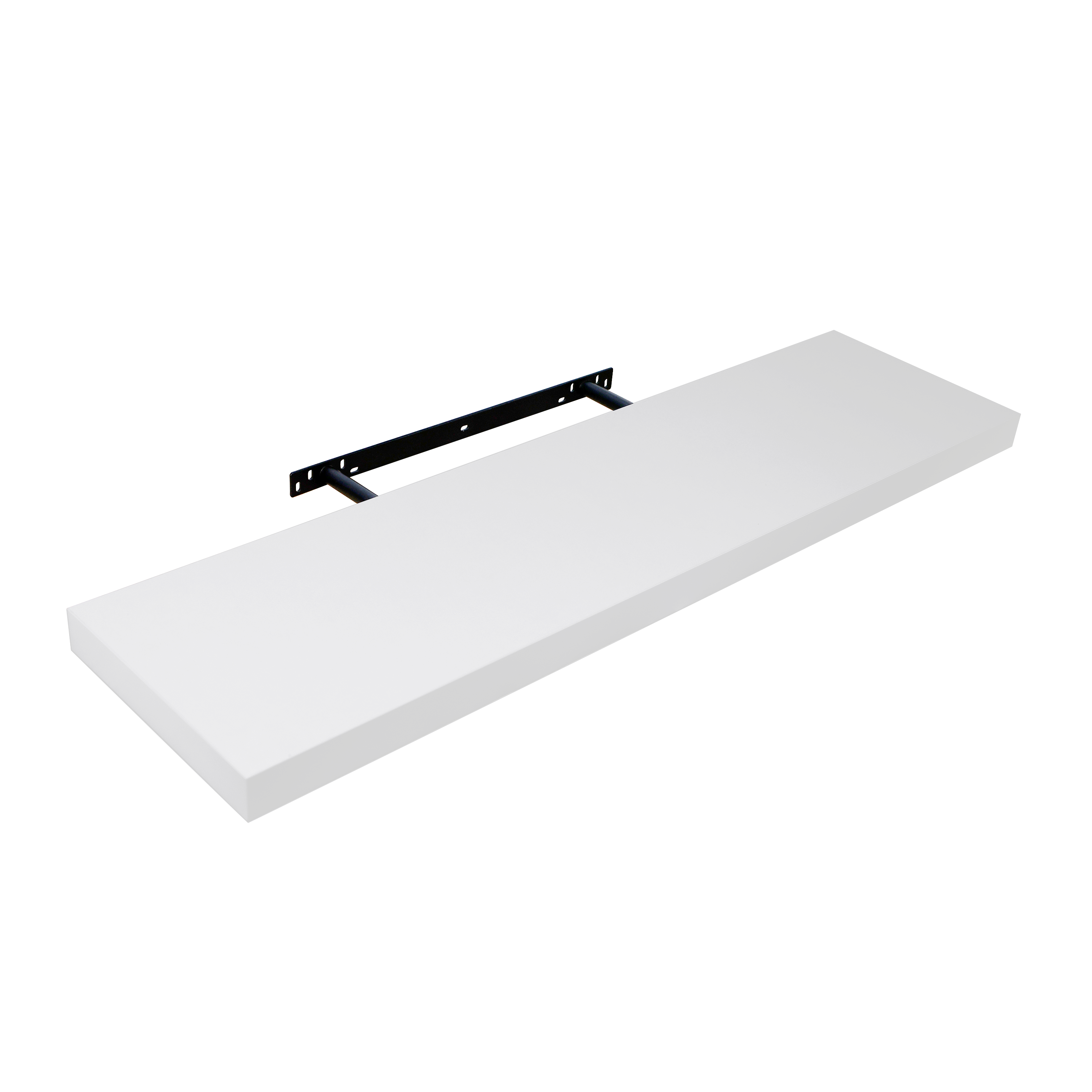 Półka ścienna samowisząca prostokątna 3.8x90x23.5 cm Biała Spaceo