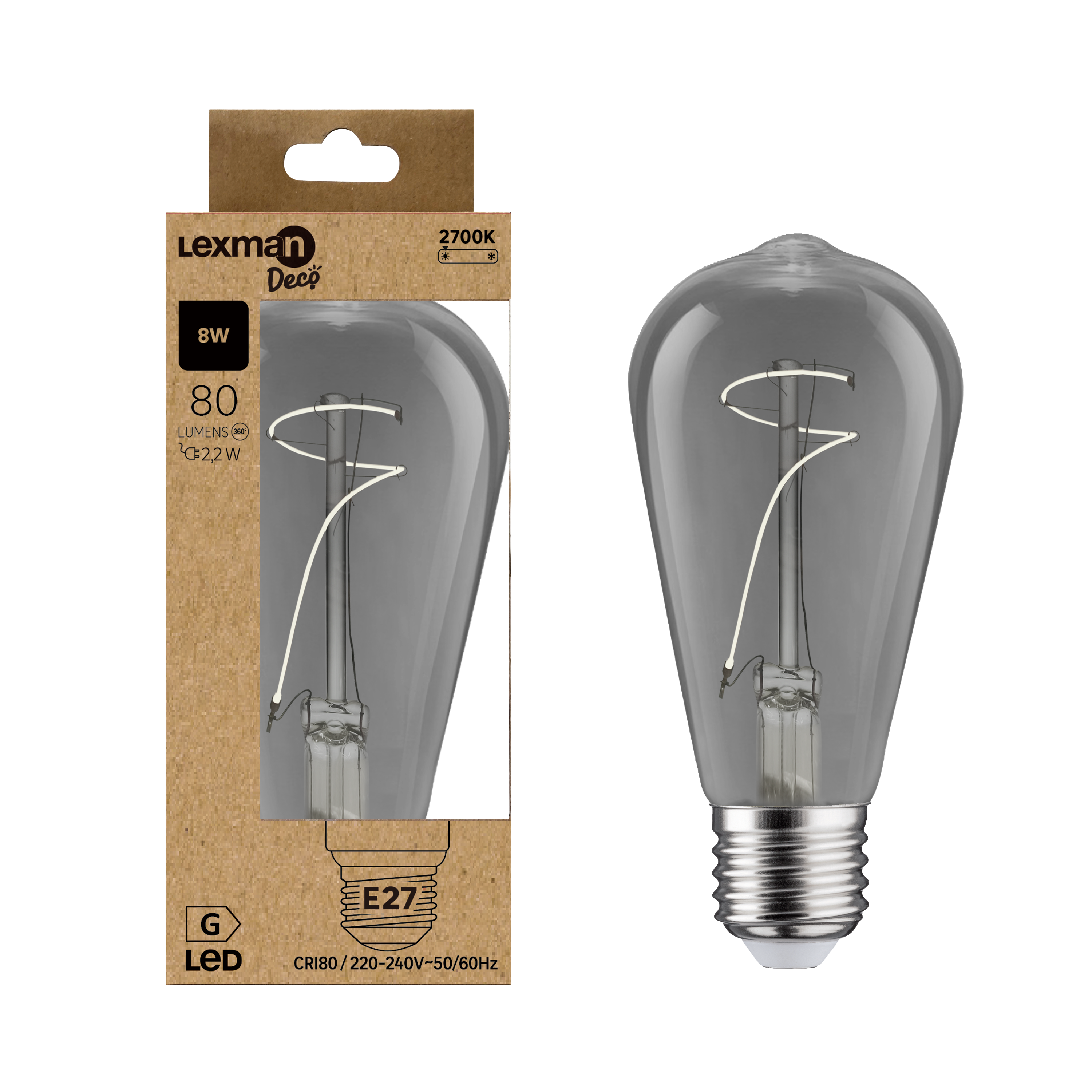 Żarówka LED E27 2.2 W 80 lm Ciepła biel Lexman