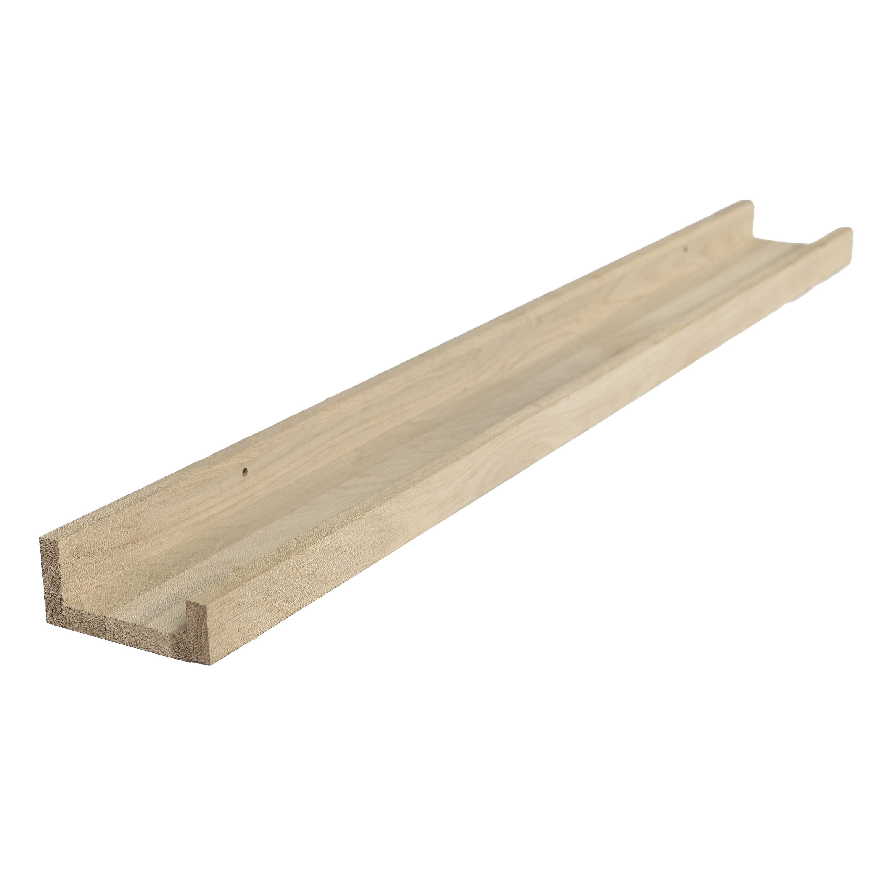 Półka ścienna drewniana dębowa surowa profil U 90x100 cm Spaceo