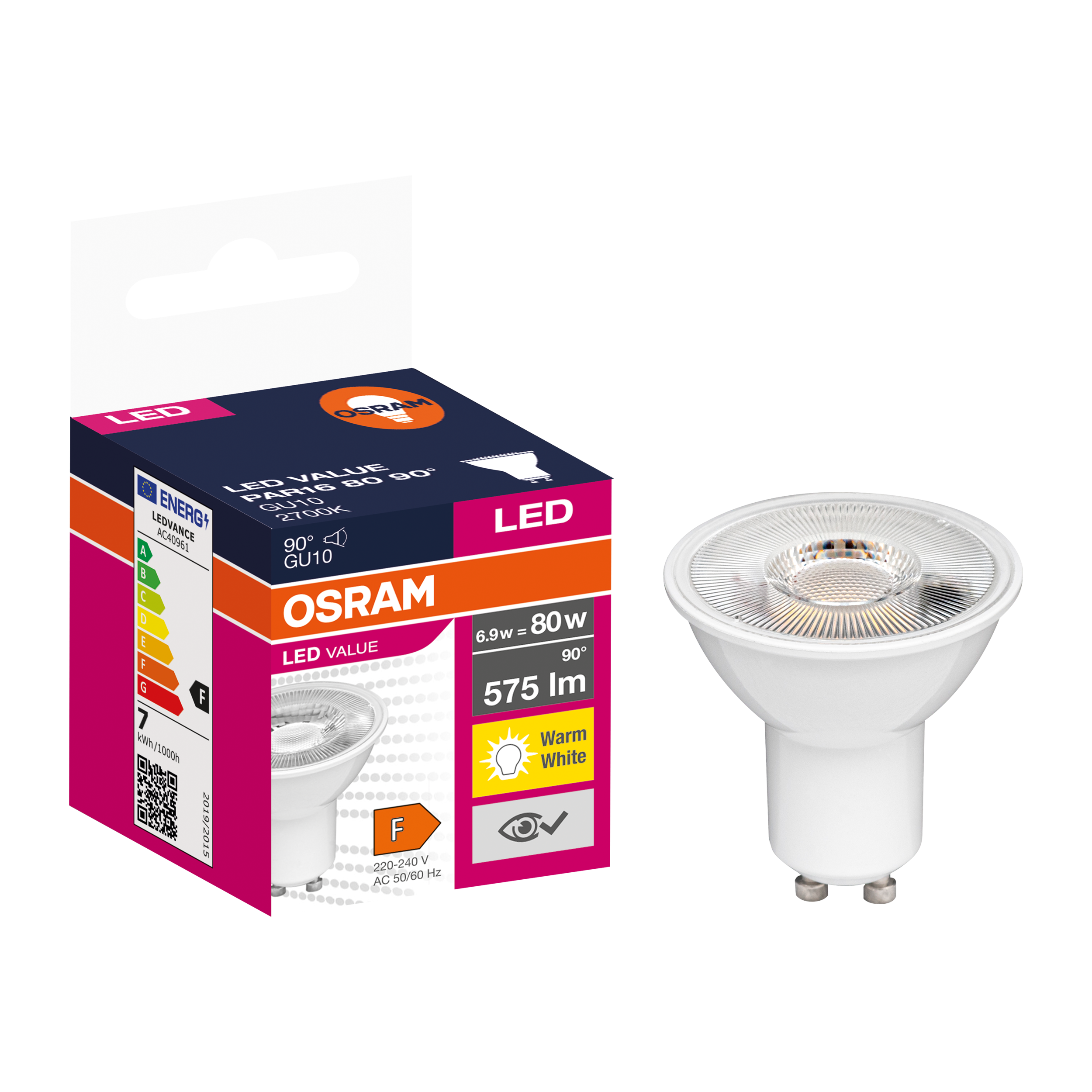 Żarówka LED GU10 6,9 W 575 lm Ciepła biel Osram