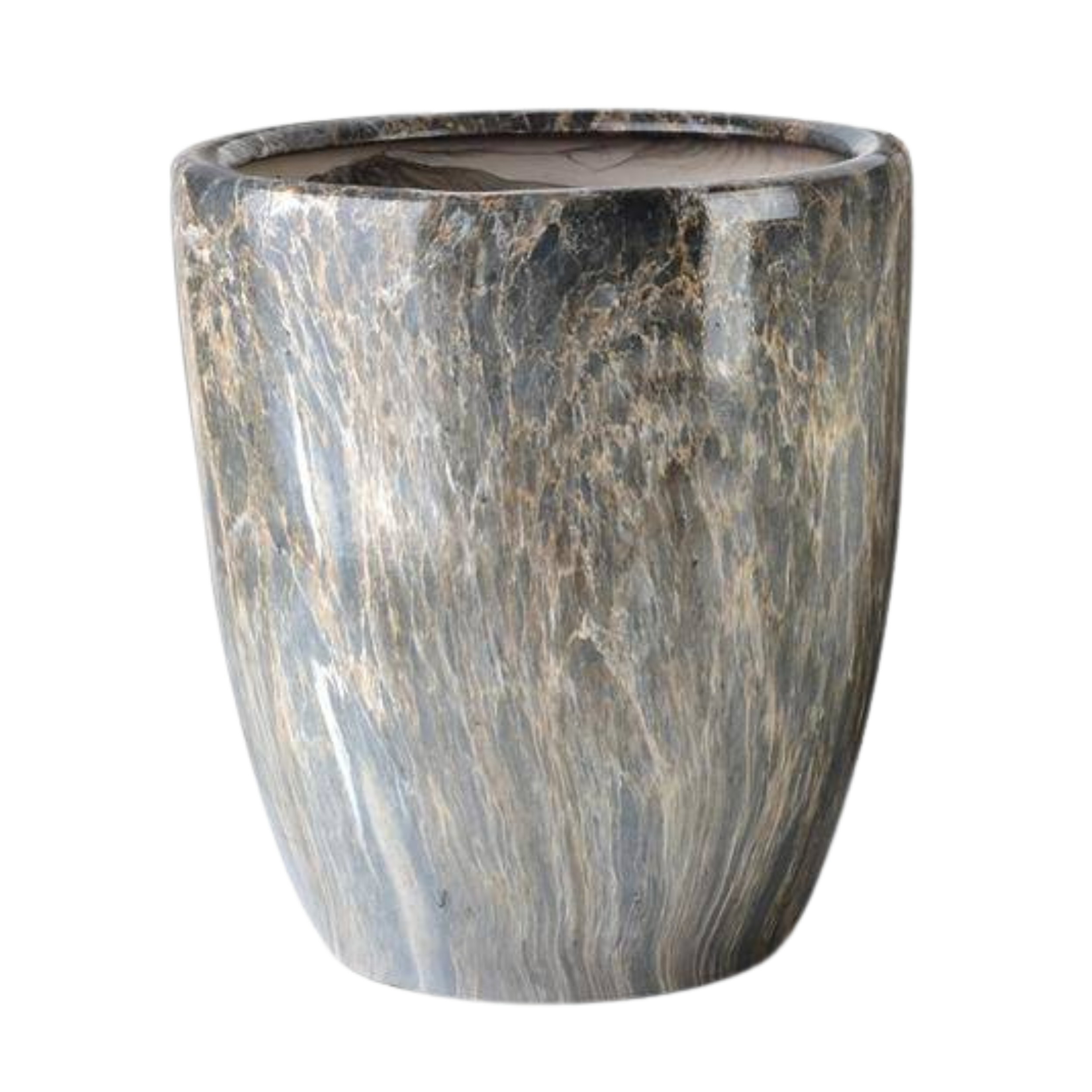 Osłonka doniczki ceramiczna Lome 25cm szary marmur DHG