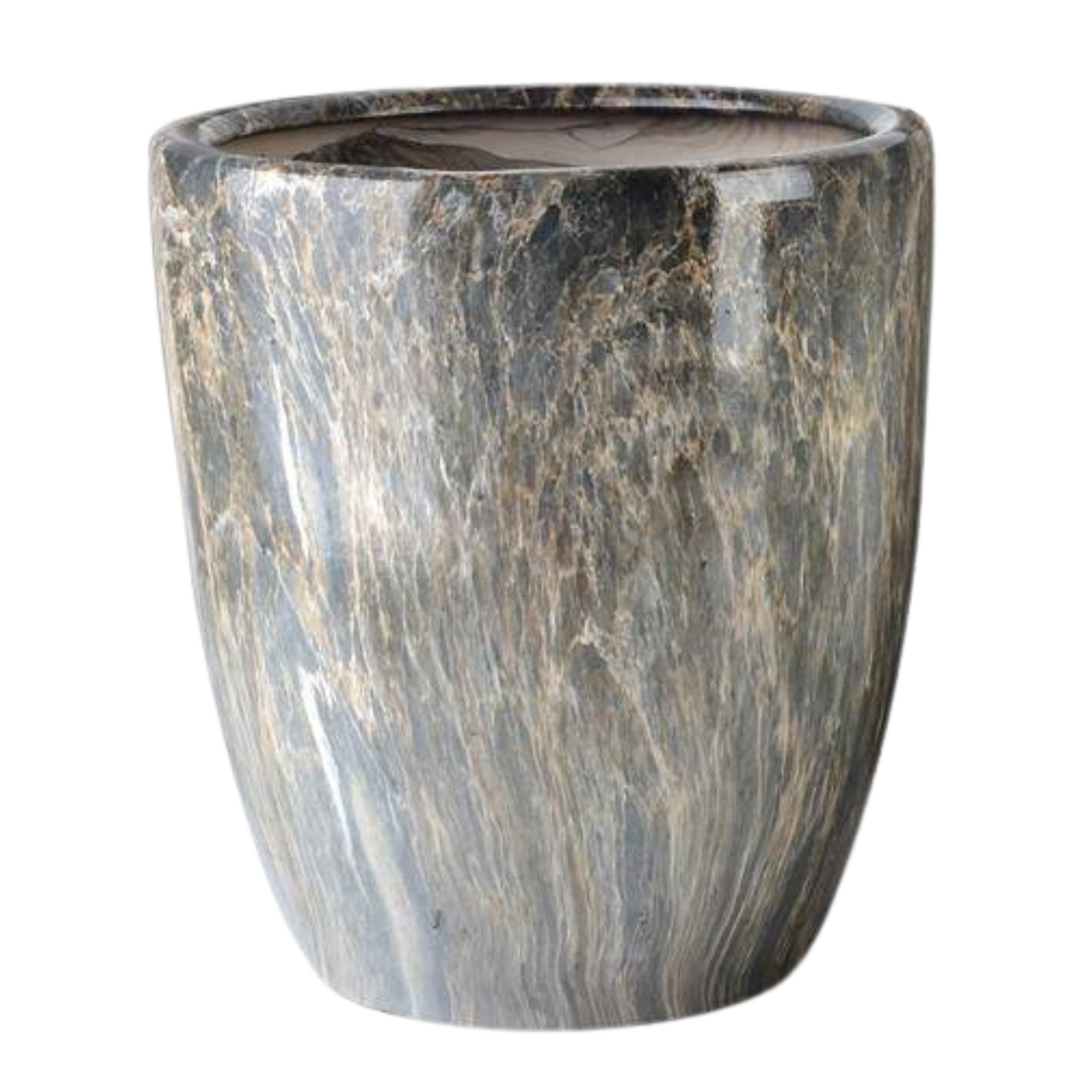 Osłonka doniczki ceramiczna Lome 30cm szary marmur DHG