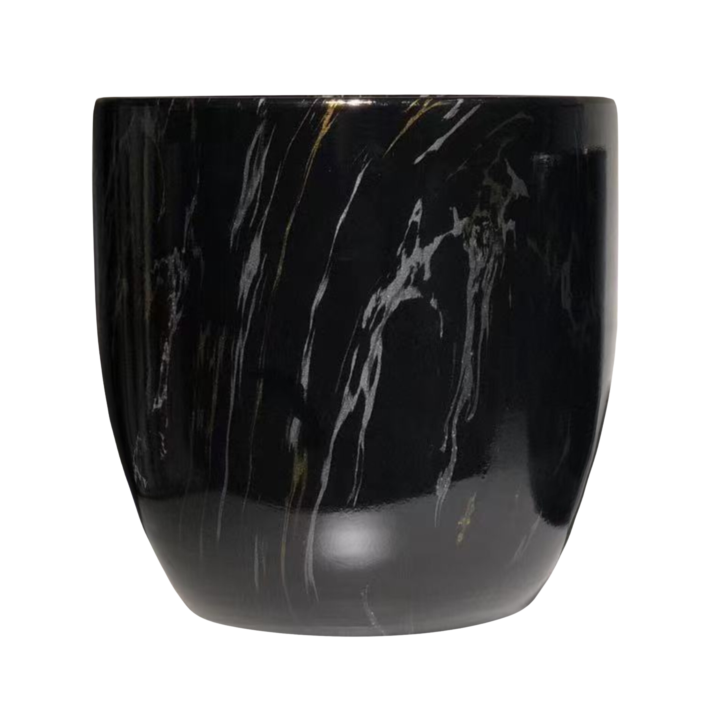 Osłonka doniczki ceramiczna Lome 25cm czarna DHG